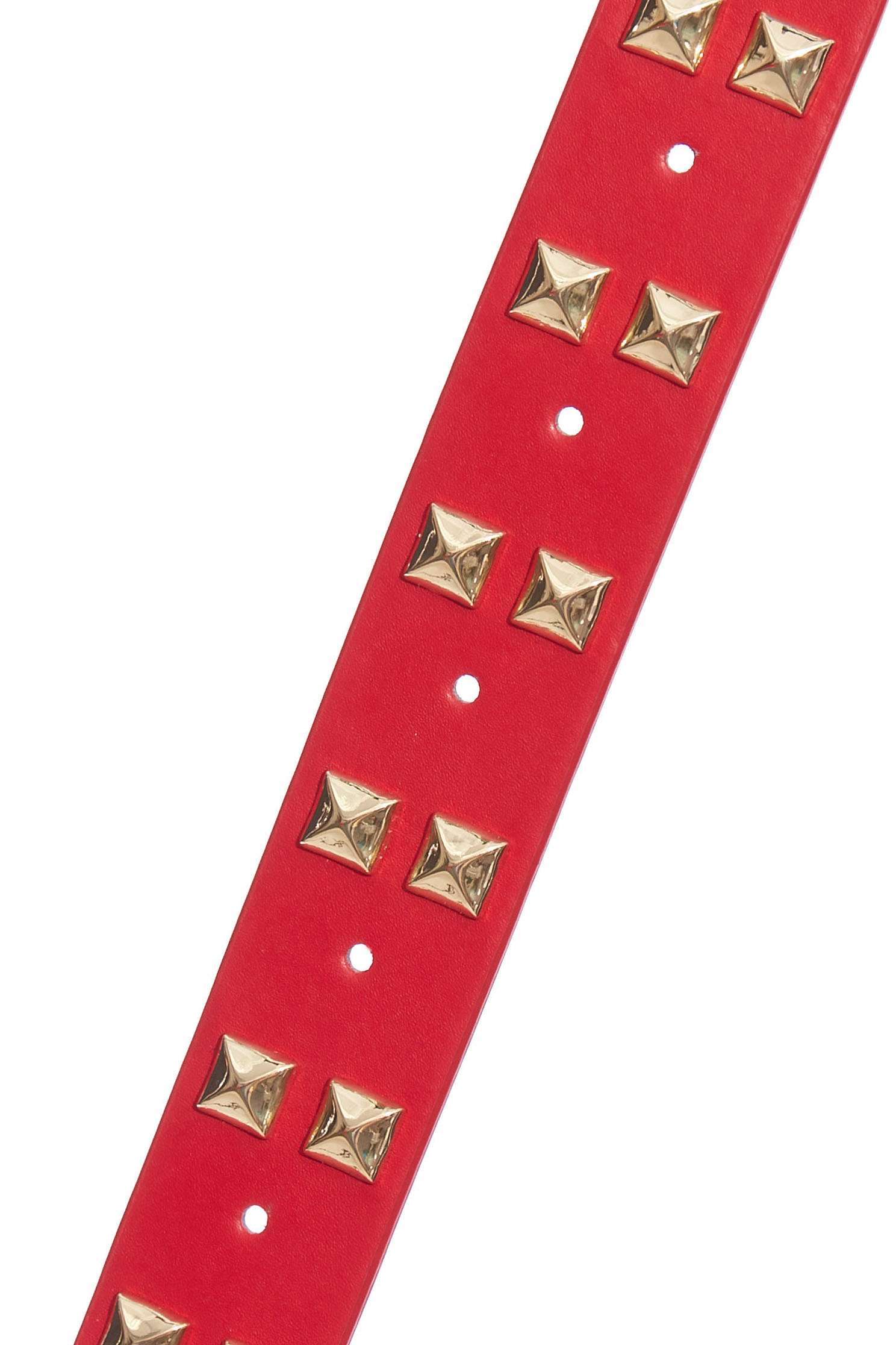 Studded Leather BeltPersonalized rivet belt,Belts,Season (AW) Look,Belts,Lucky Red