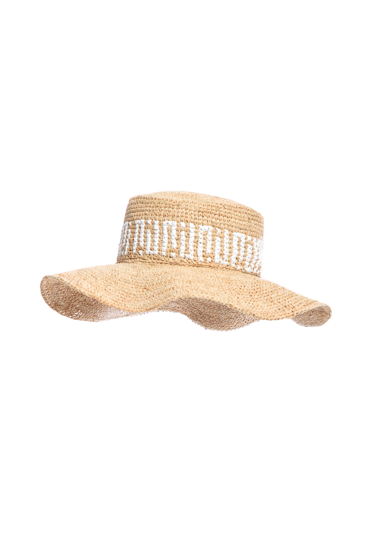 Woven Rattan Sun HatNEW LOOK raffia straw hat with letter ''R'' design,Season (SS) Look