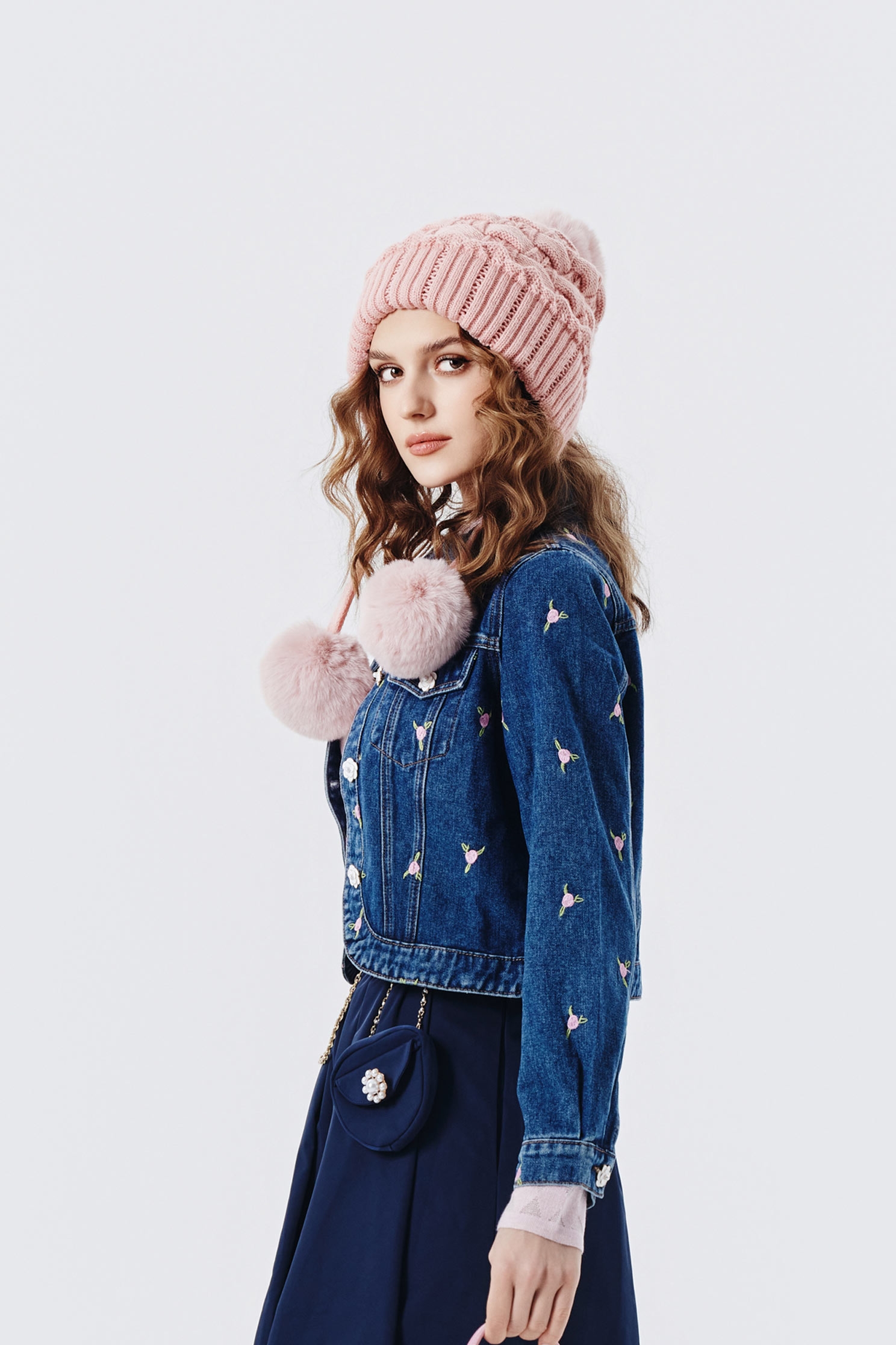 Winter Knit Pom Pom HatWinter Knit Pom Pom Hat,Season (AW) Look,Knitted