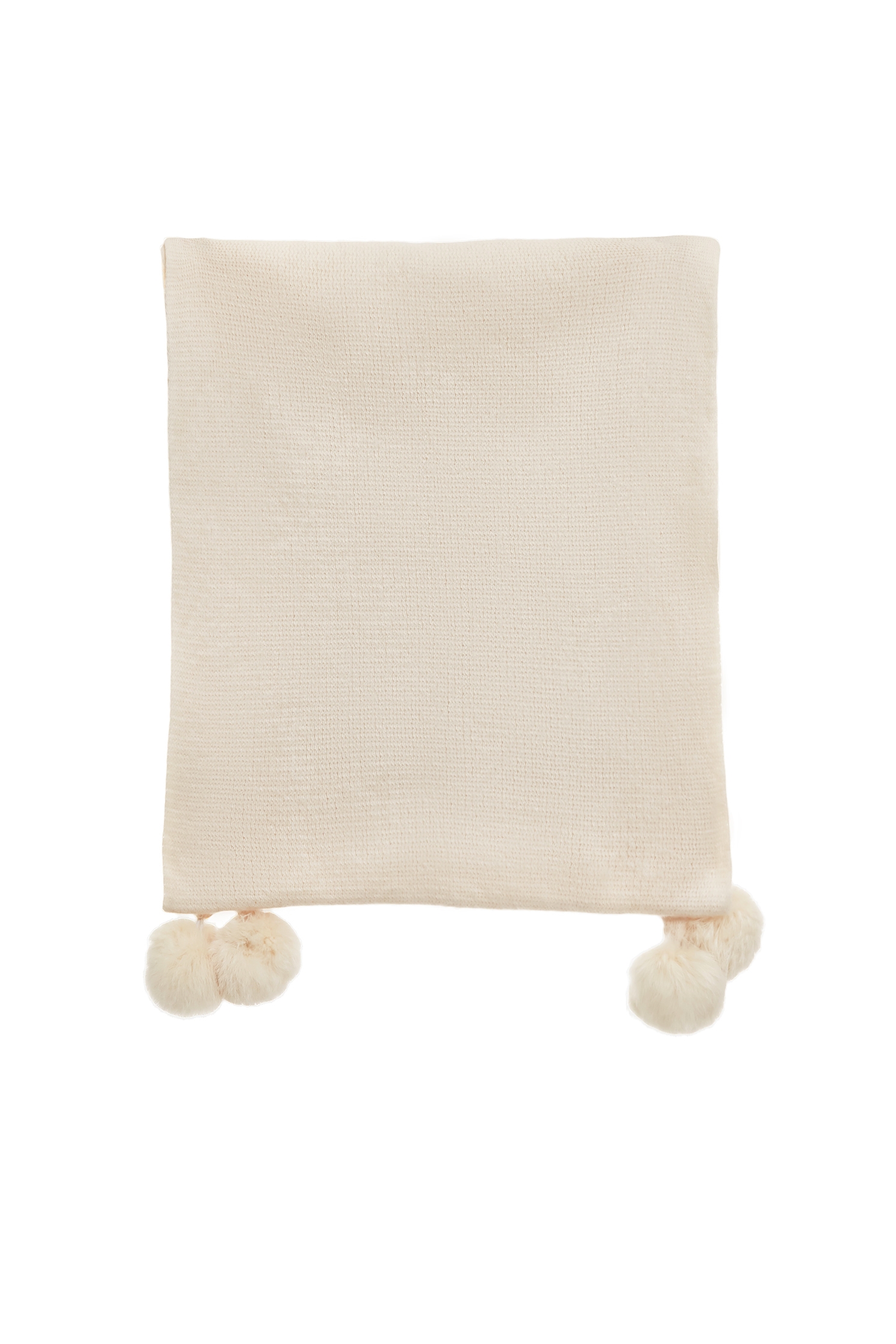 Simple Pom Pom ScarfSimple Pom Pom Scarf,Scarves,Season (AW) Look,Knitted