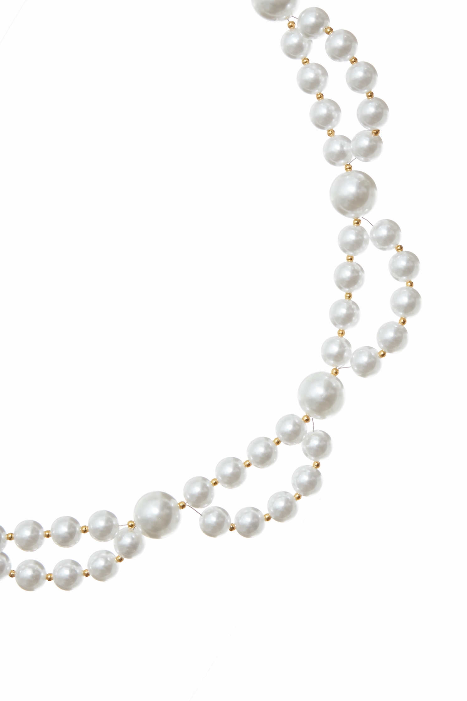 Leather Strap Pearl NecklaceLeather Strap Pearl Necklace,pearl,Leather,Season (AW) Look