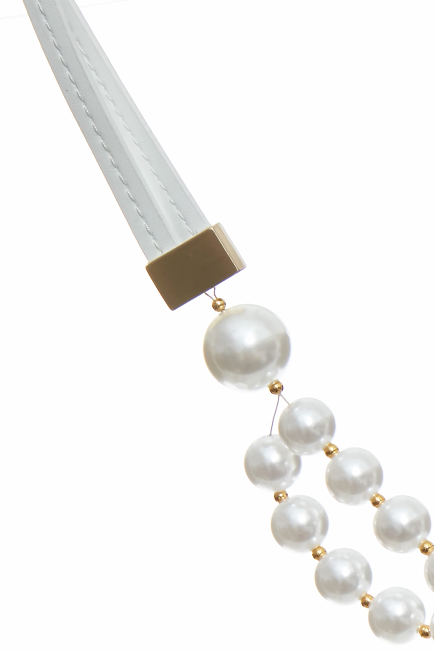 Leather Strap Pearl NecklaceLeather Strap Pearl Necklace,pearl,Leather,Season (AW) Look