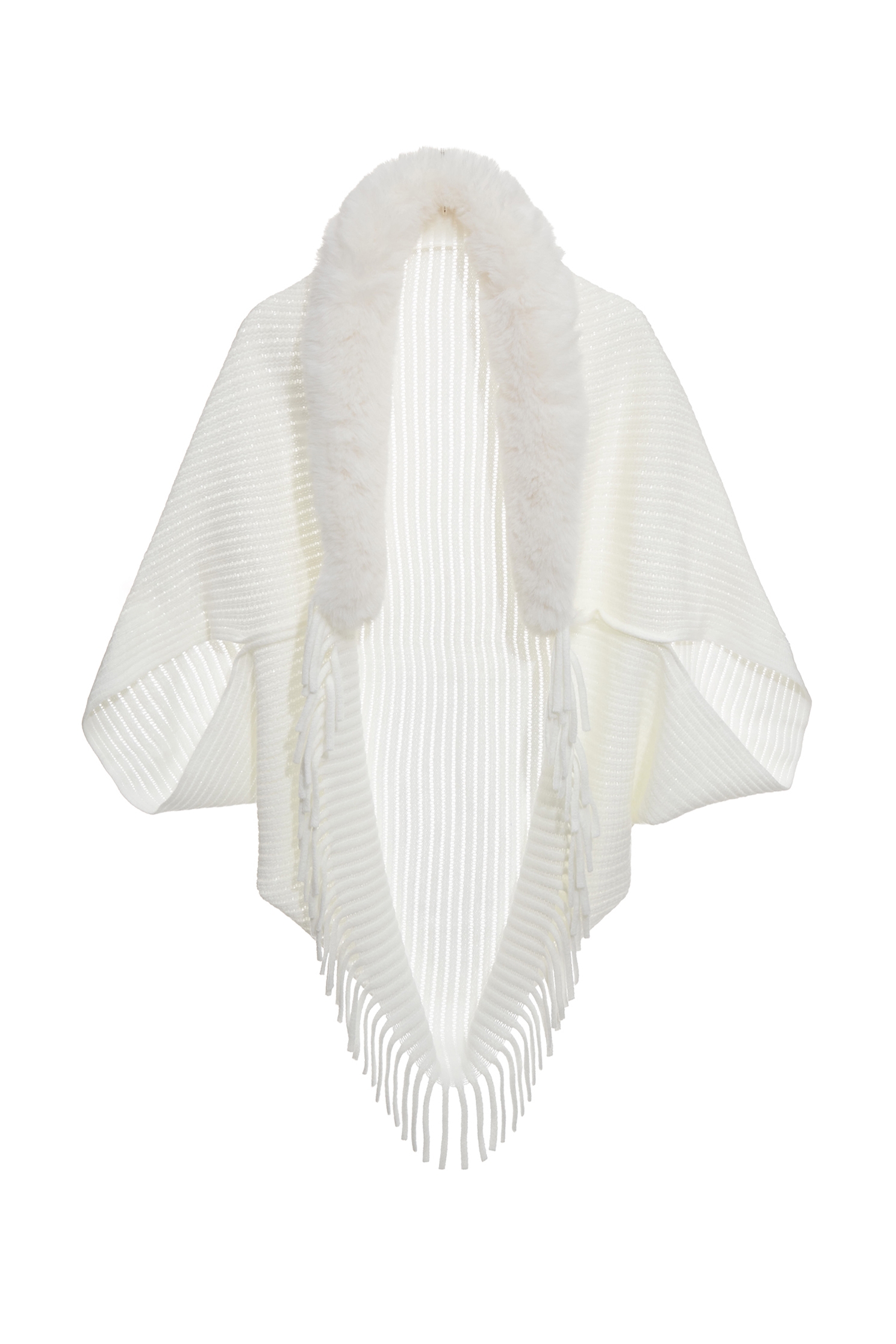 Faux Fur Collar ShawlFaux Fur Collar Shawl,Scarves,Season (AW) Look,Knitted
