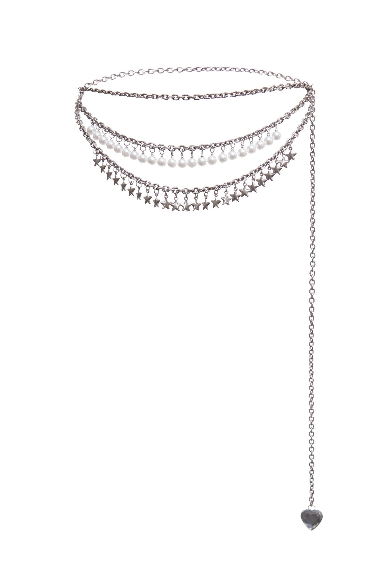 Multi Layer Pearl  Chain BeltMulti Layer Pearl  Chain Belt,pearl,Season (AW) Look