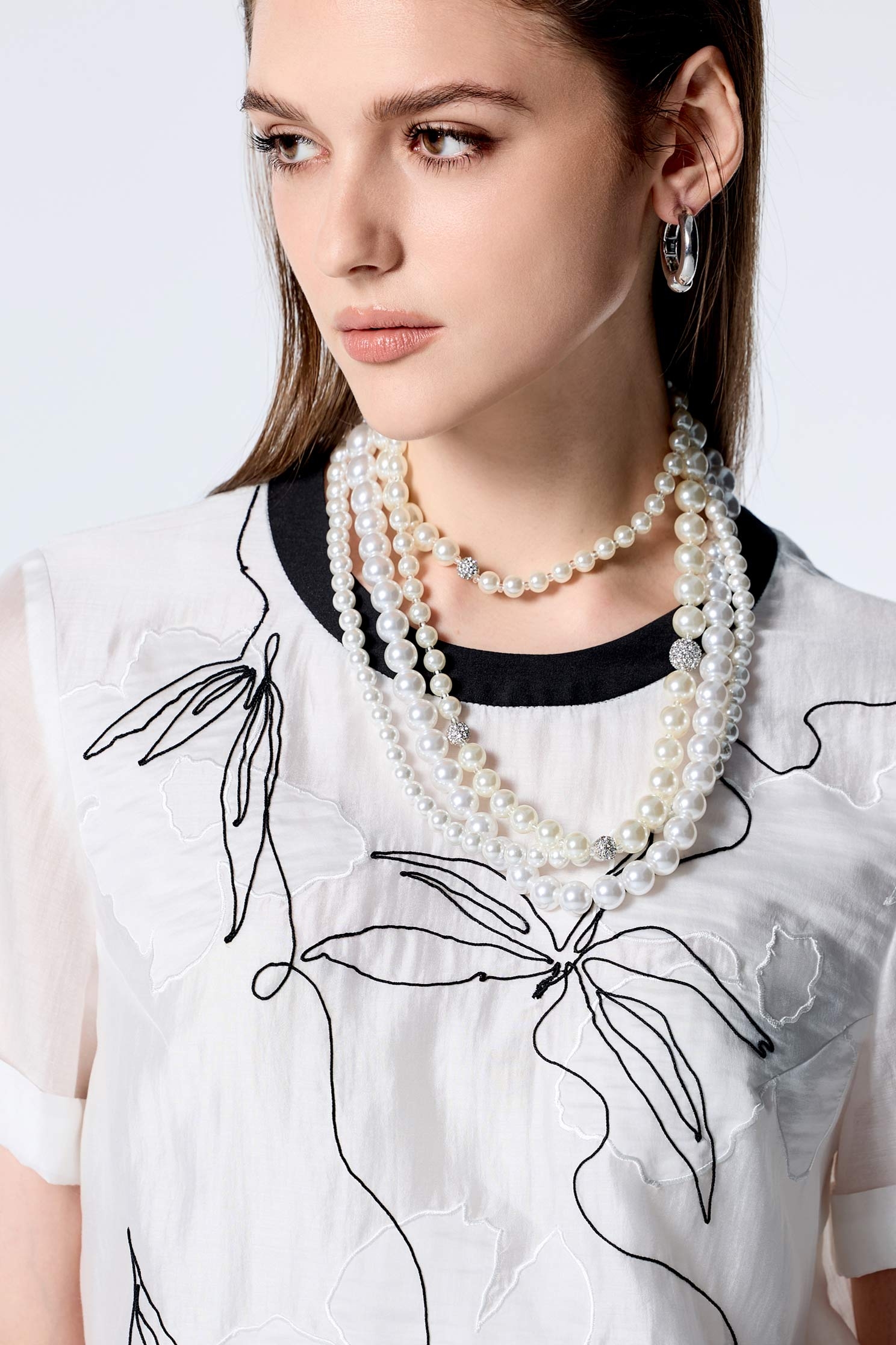 Minimalist Long Pearl NecklaceMinimalist Long Pearl Necklace,Season (SS) Look,pearl,Necklaces