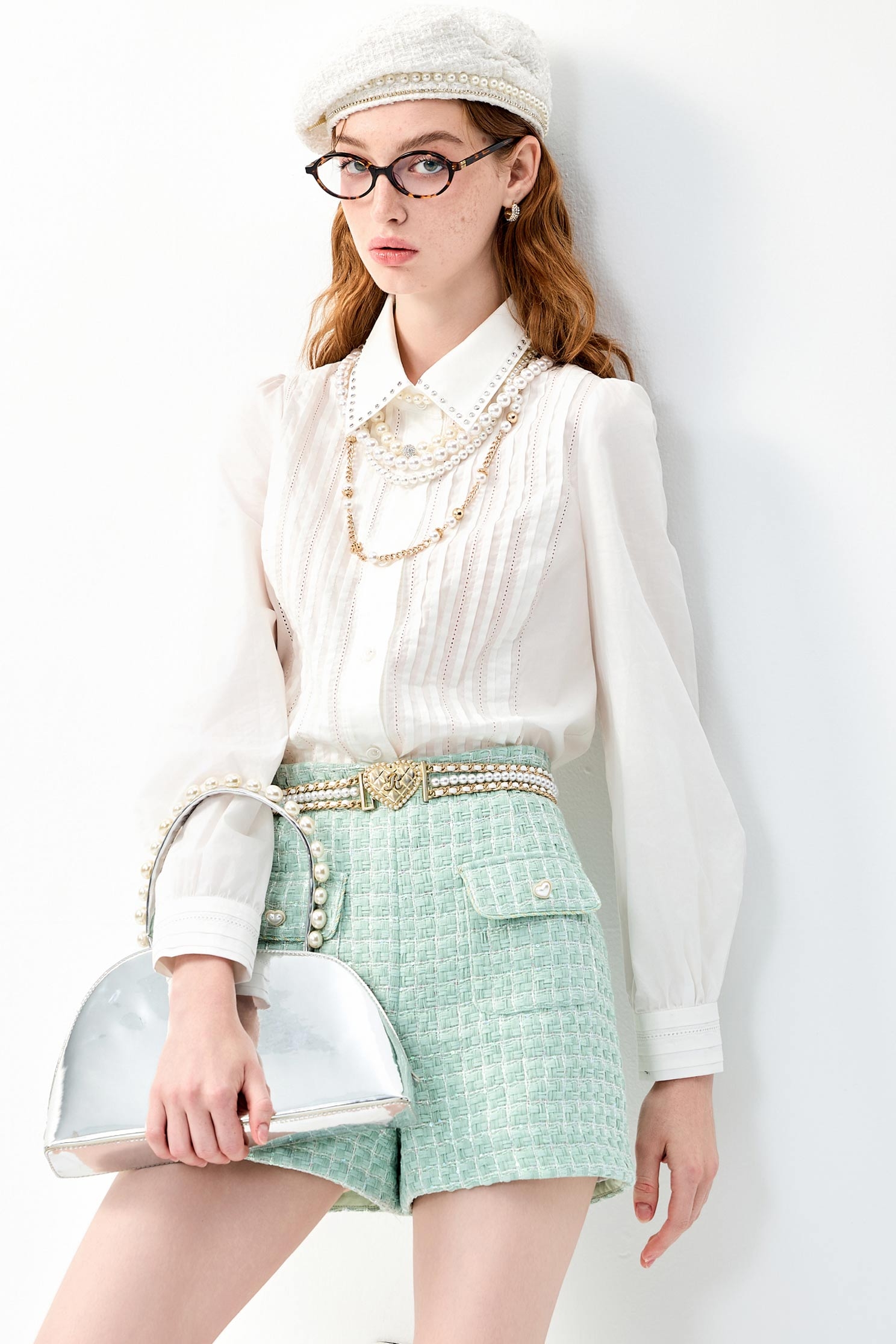 Minimalist Long Pearl NecklaceMinimalist Long Pearl Necklace,Season (SS) Look,pearl,Necklaces