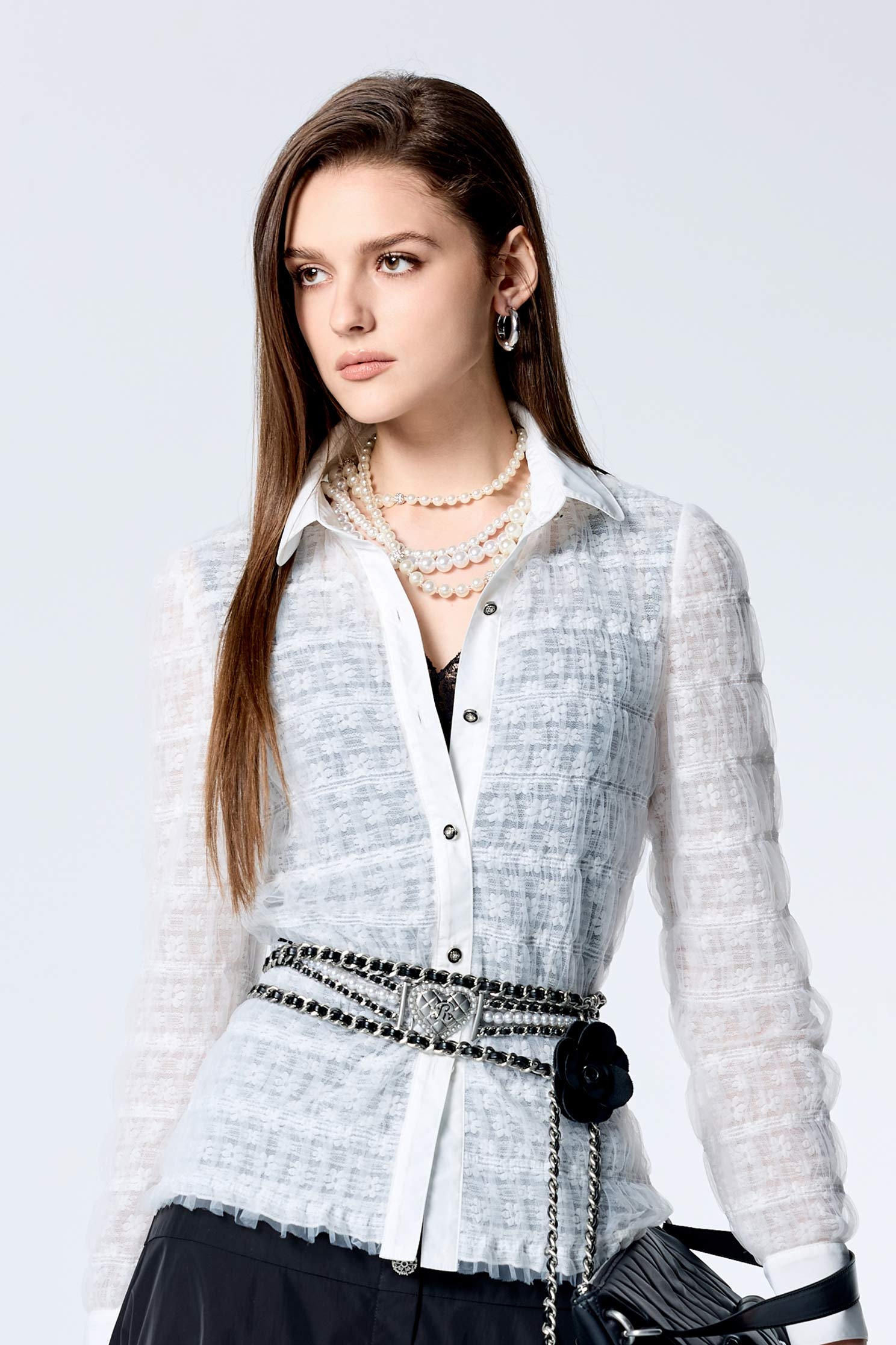 Minimalist Long Pearl NecklaceMinimalist Long Pearl Necklace,Season (SS) Look,pearl,Necklaces