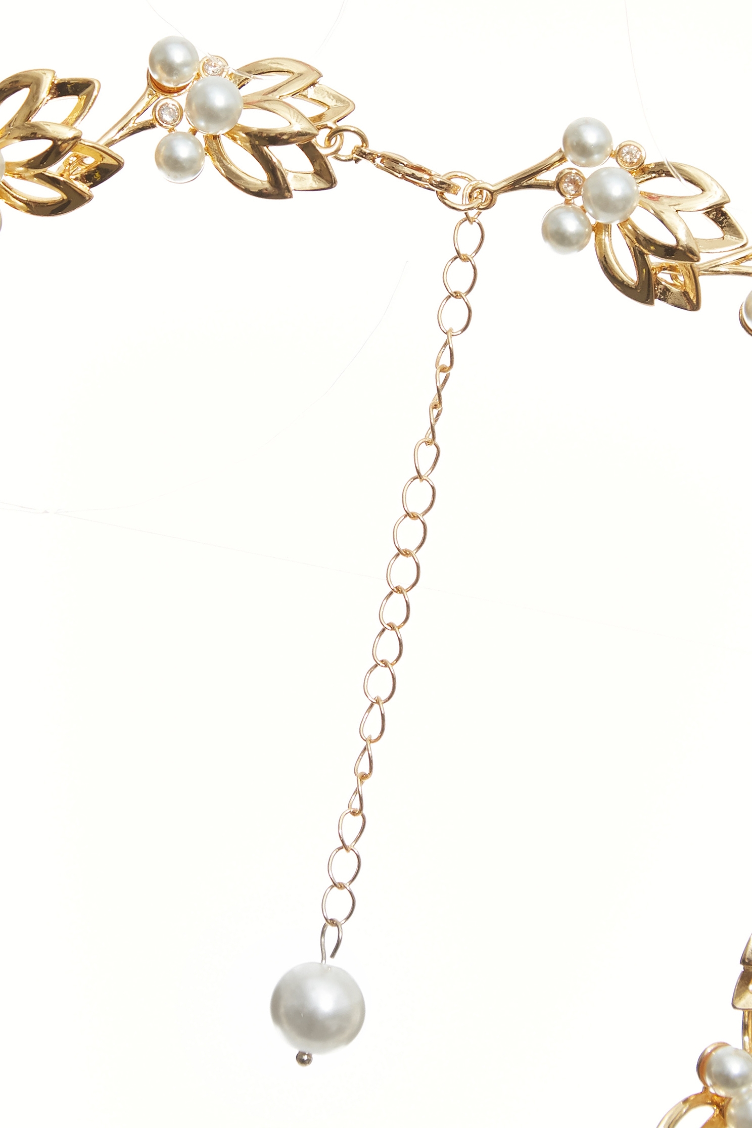 Pearl Detail Floral NecklacePearl Detail Floral Necklace,Season (SS) Look,pearl,Necklaces