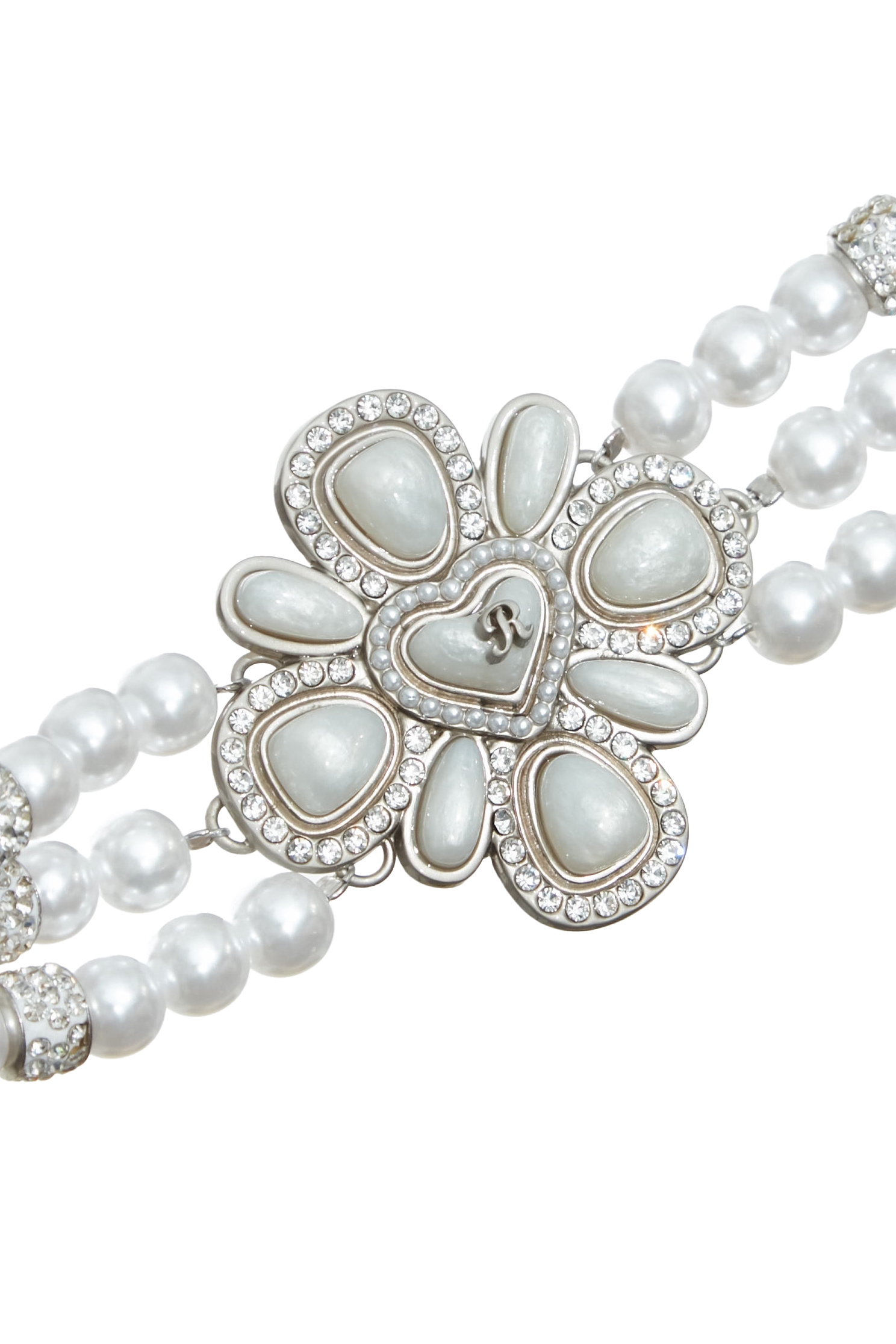 Floral Pandent Pearl Layer NecklaceFloral Pandent Pearl Layer Necklace,Season (SS) Look,pearl,Necklaces