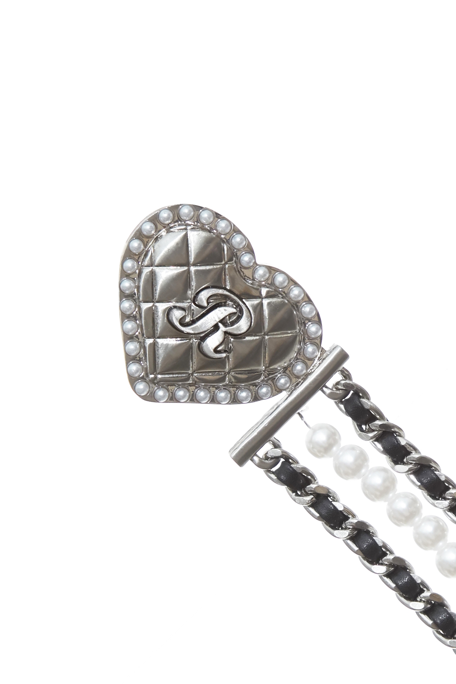 Heart Shape Hardware Half Elastic BeltHeart Shape Hardware Half Elastic Belt,Season (SS) Look,pearl,Belts