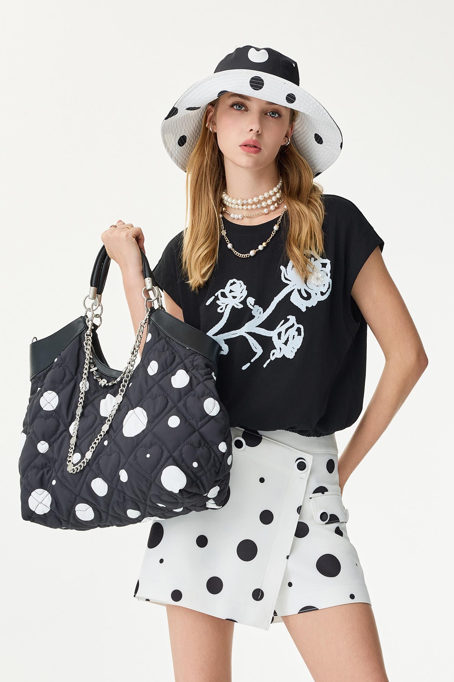 Polka Dot Sun HatPolka Dot Sun Hat,Season (SS) Look