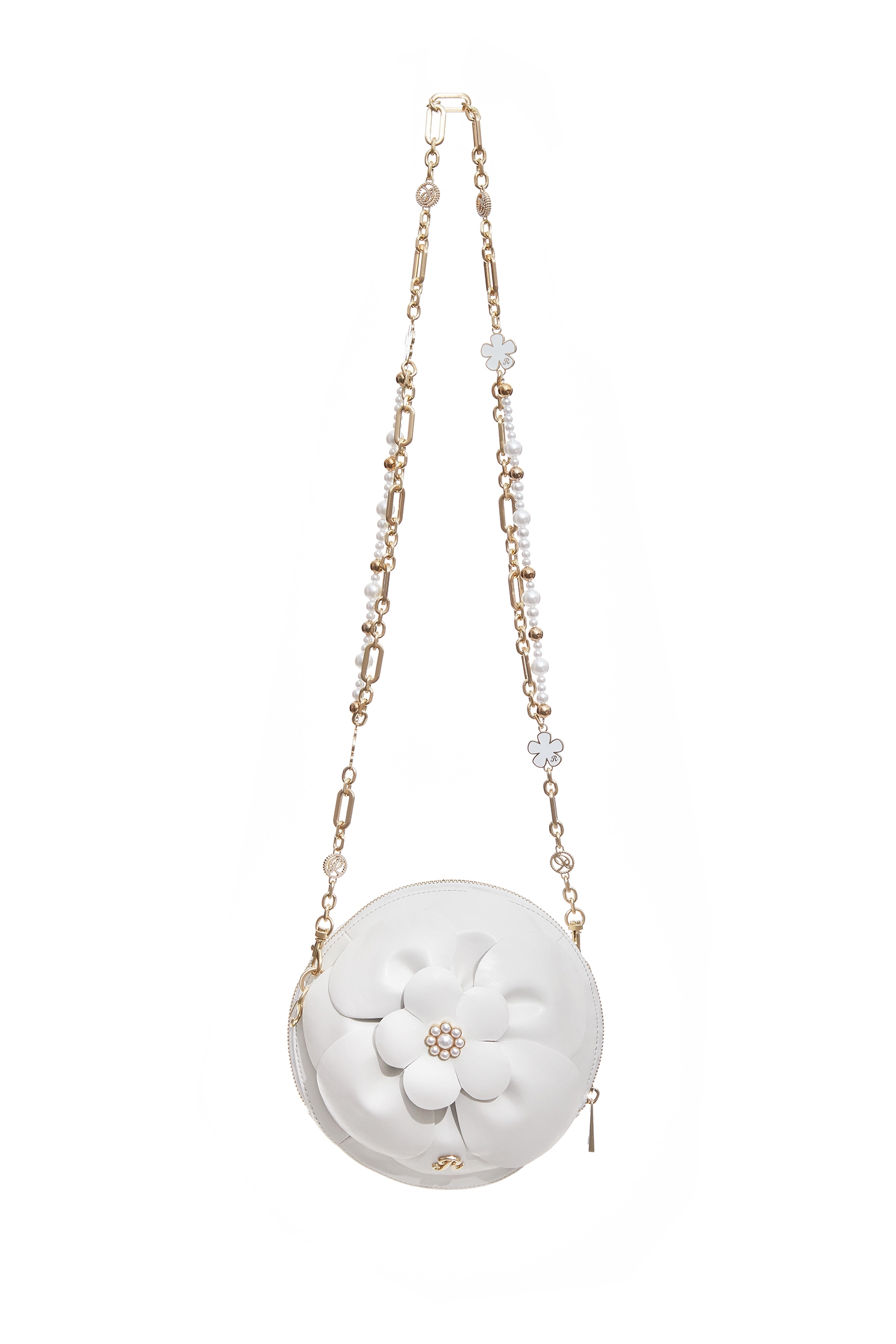 3-D Floral Shoulder Bag3-D Floral Shoulder Bag,Crossbody bags,Season (SS) Look,pearl,Leather,Shoulder bags