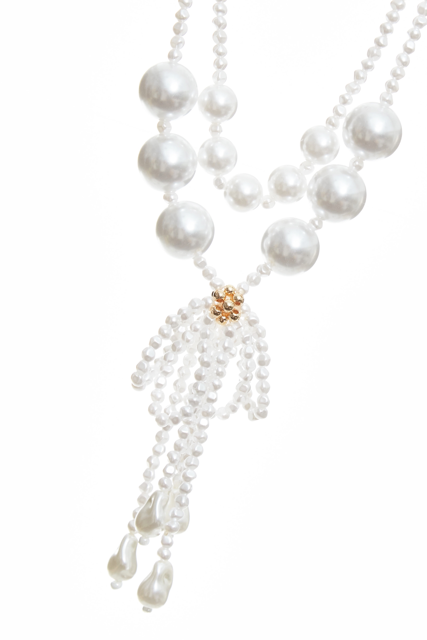 Pearl Ribbon Detail NecklacePearl Ribbon Detail Necklace,Season (SS) Look,pearl,bows,Necklaces