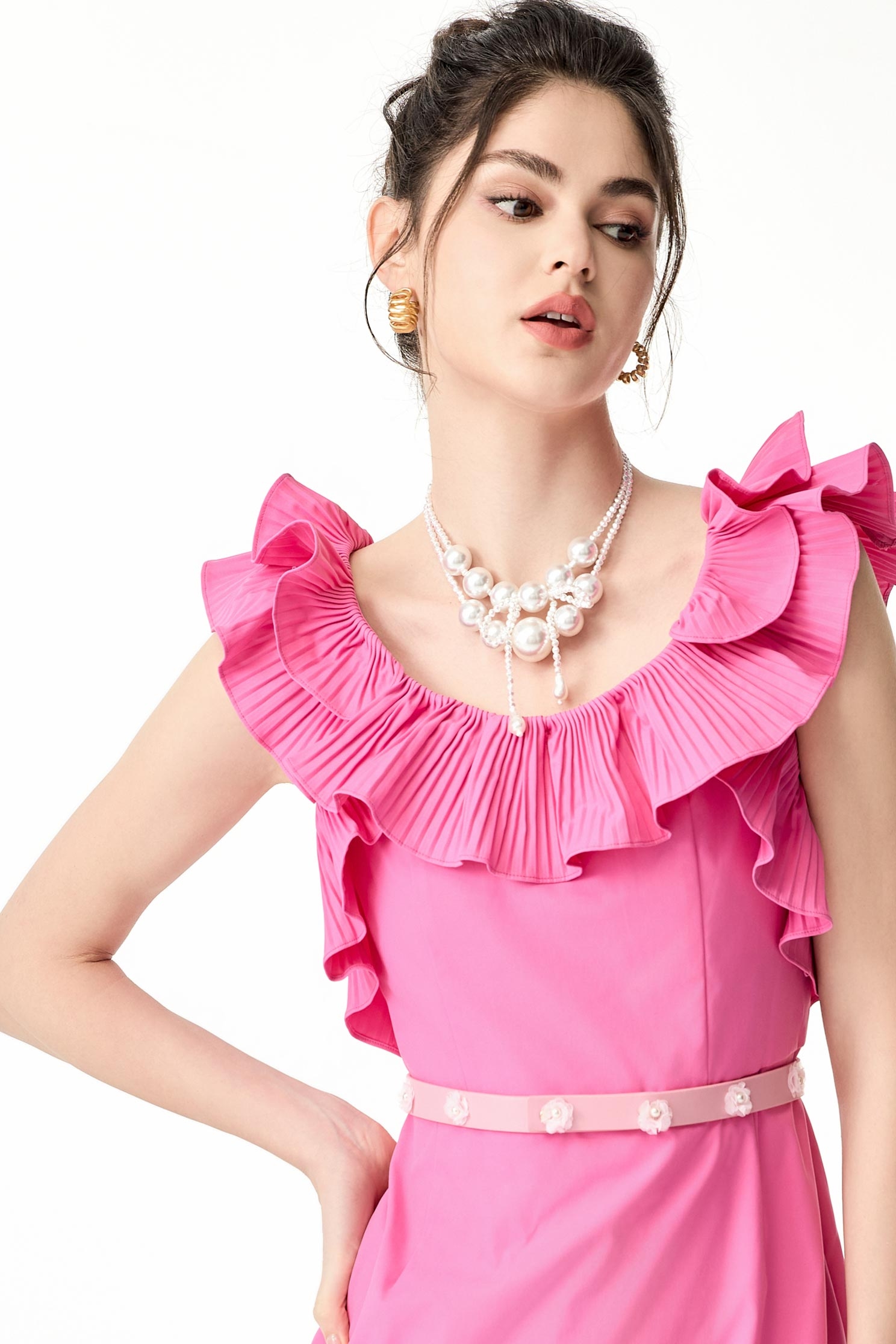 Pearl Ribbon Detail NecklacePearl Ribbon Detail Necklace,Season (SS) Look,pearl,bows,Necklaces