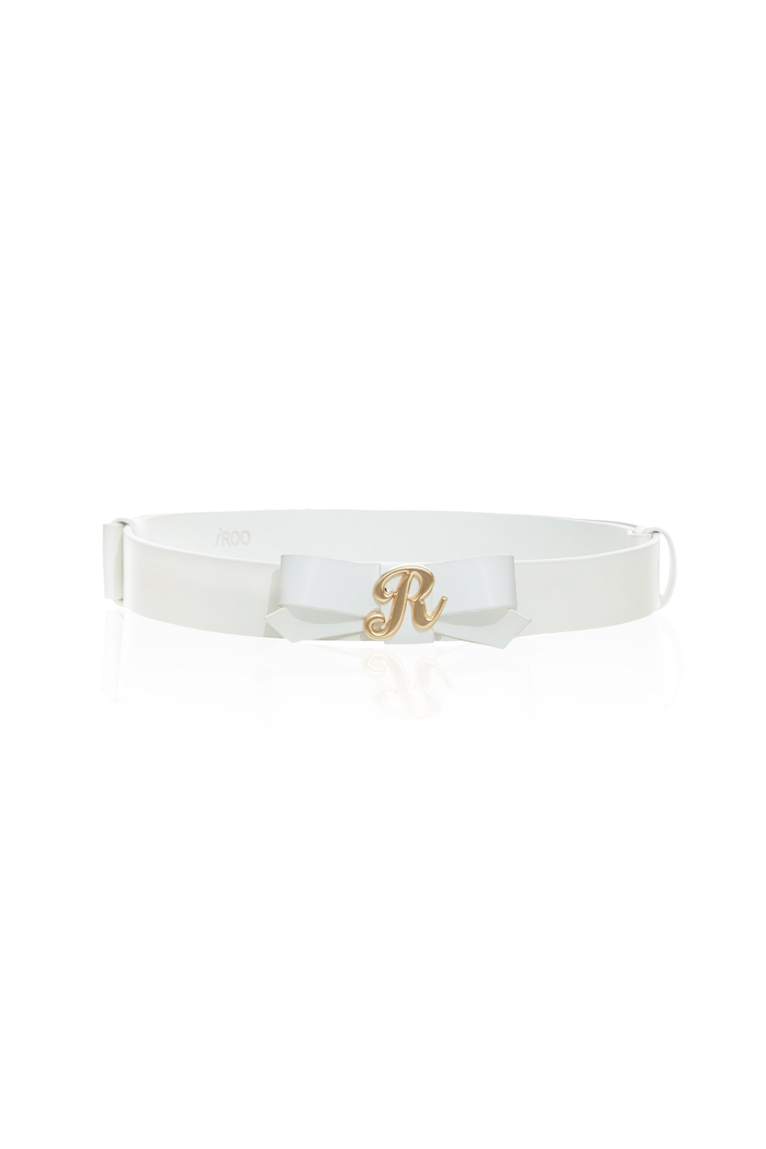 R Logo Front Bow Leather BeltR Logo Front Bow Leather Belt,Season (SS) Look,Belts,bows