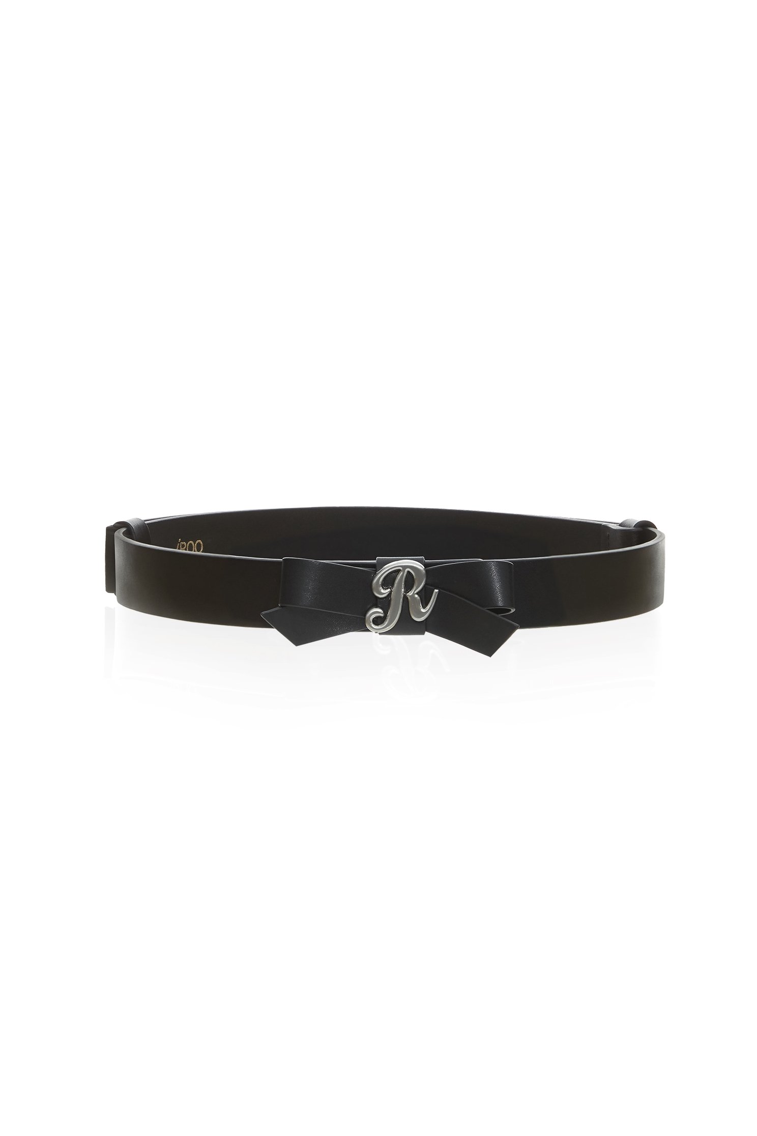 R Logo Front Bow Leather BeltR Logo Front Bow Leather Belt,Season (SS) Look,Belts,bows