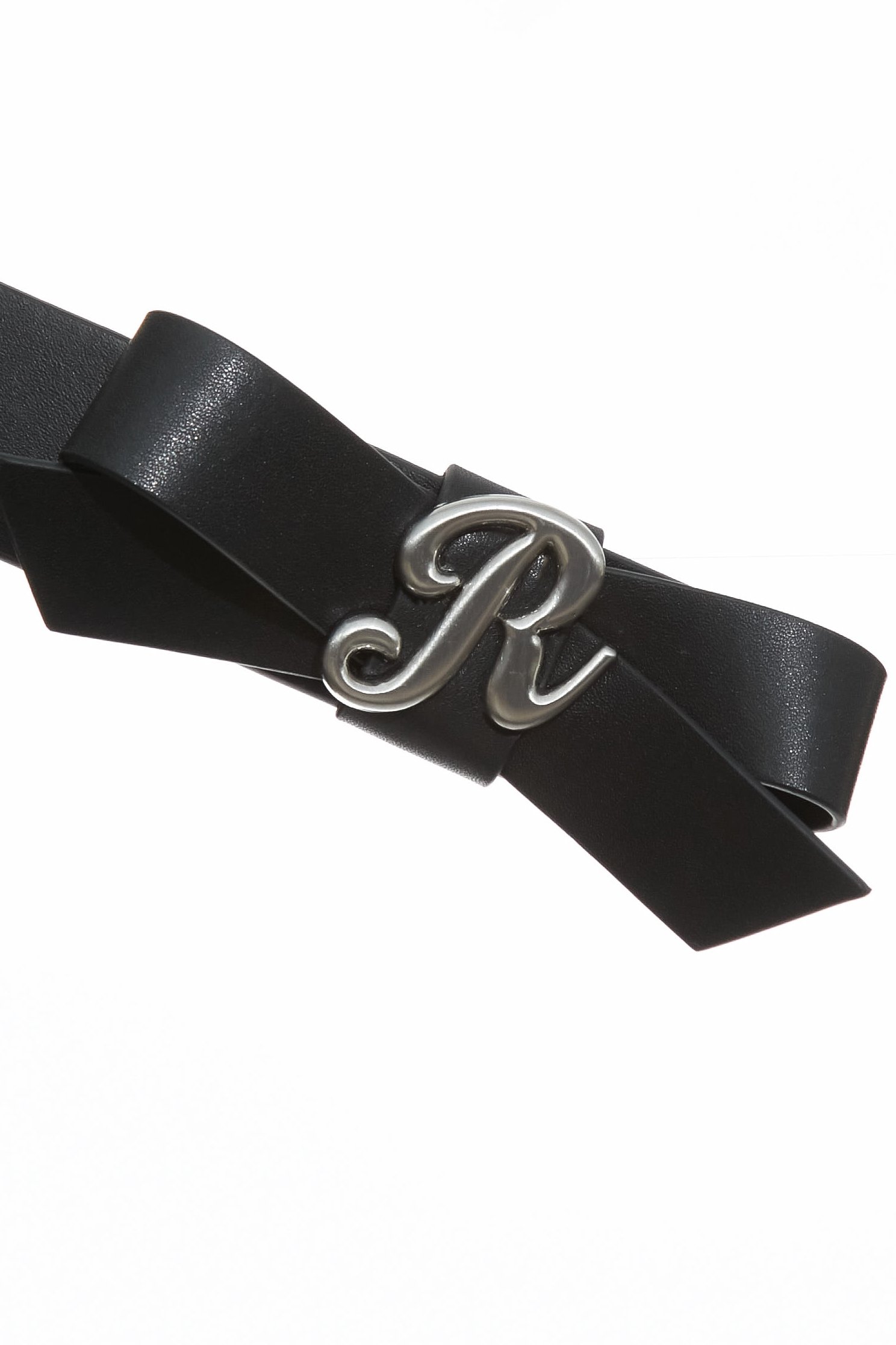 R Logo Front Bow Leather BeltR Logo Front Bow Leather Belt,Season (SS) Look,Belts,bows