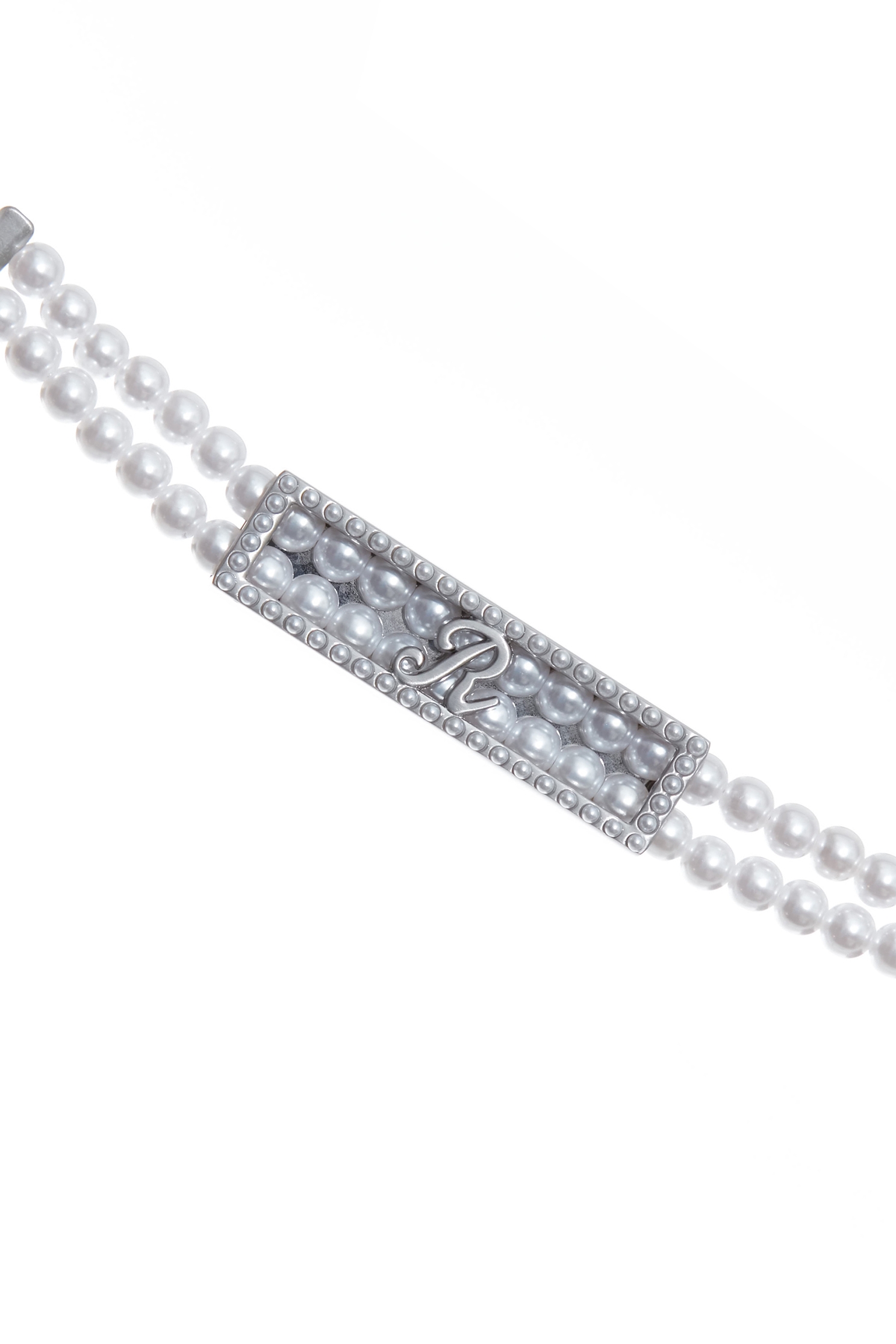 R Logo Pearl Chain Waist BeltR Logo Pearl Chain Waist Belt,Season (SS) Look,pearl