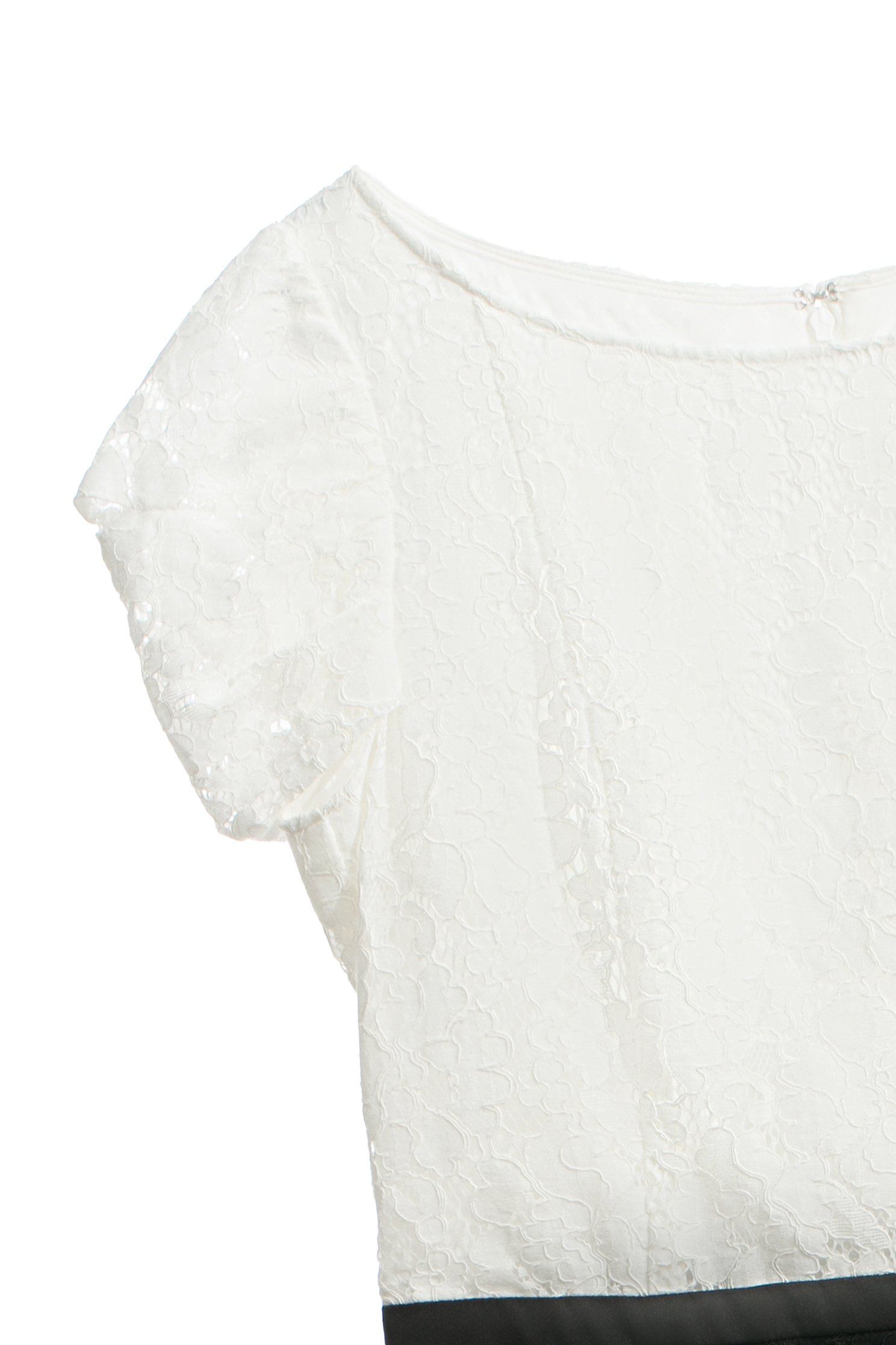 Black White Full Lace Bow Detail DressBlack White Full Lace Bow Detail Dress,cocktaildresses,Season (SS) Look,Evening dresses,Lace,bows