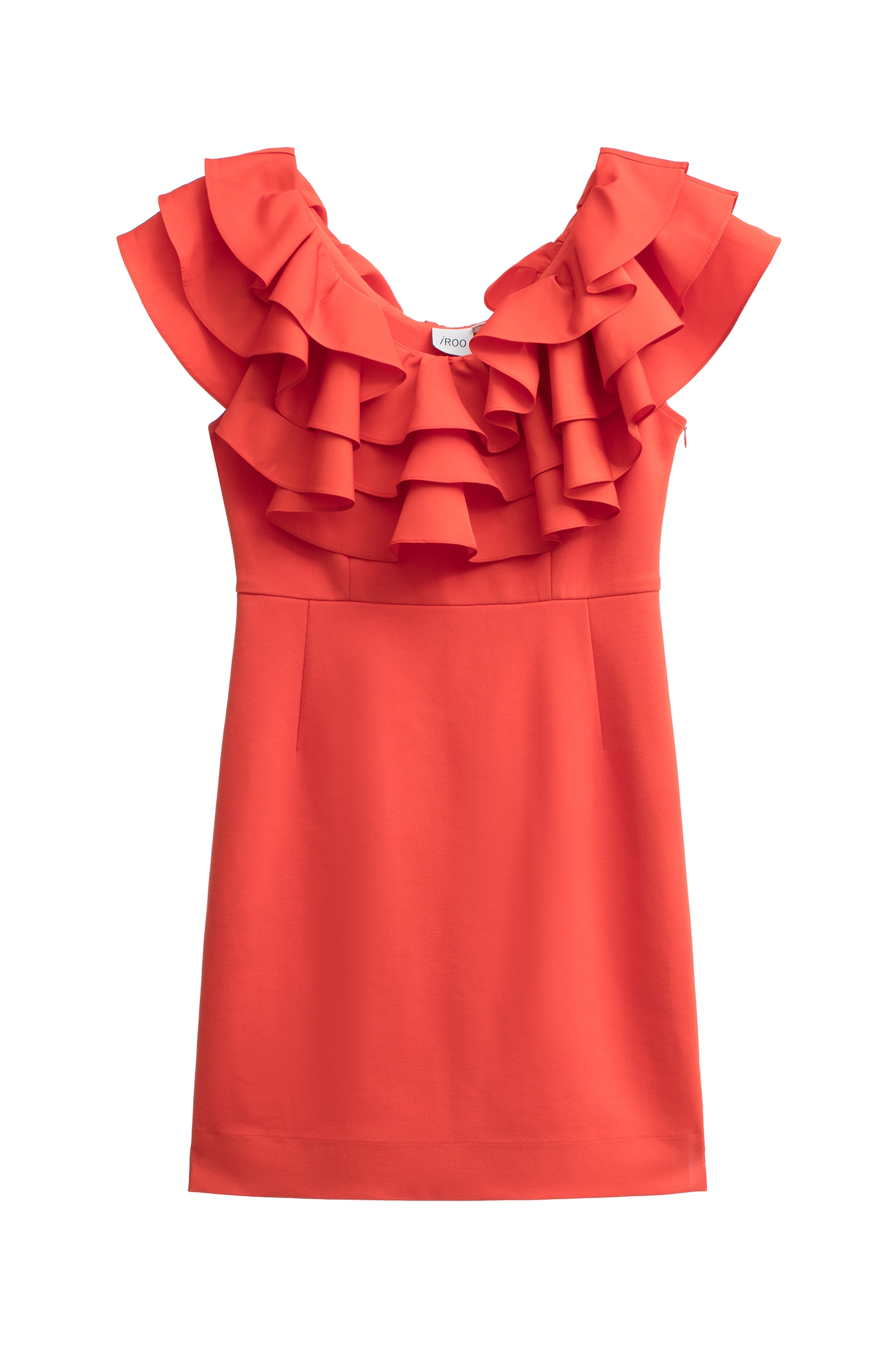 Flounce Neckline Sheath DressFlounce Neckline Sheath Dress,cocktaildresses,Season (SS) Look,Evening dresses