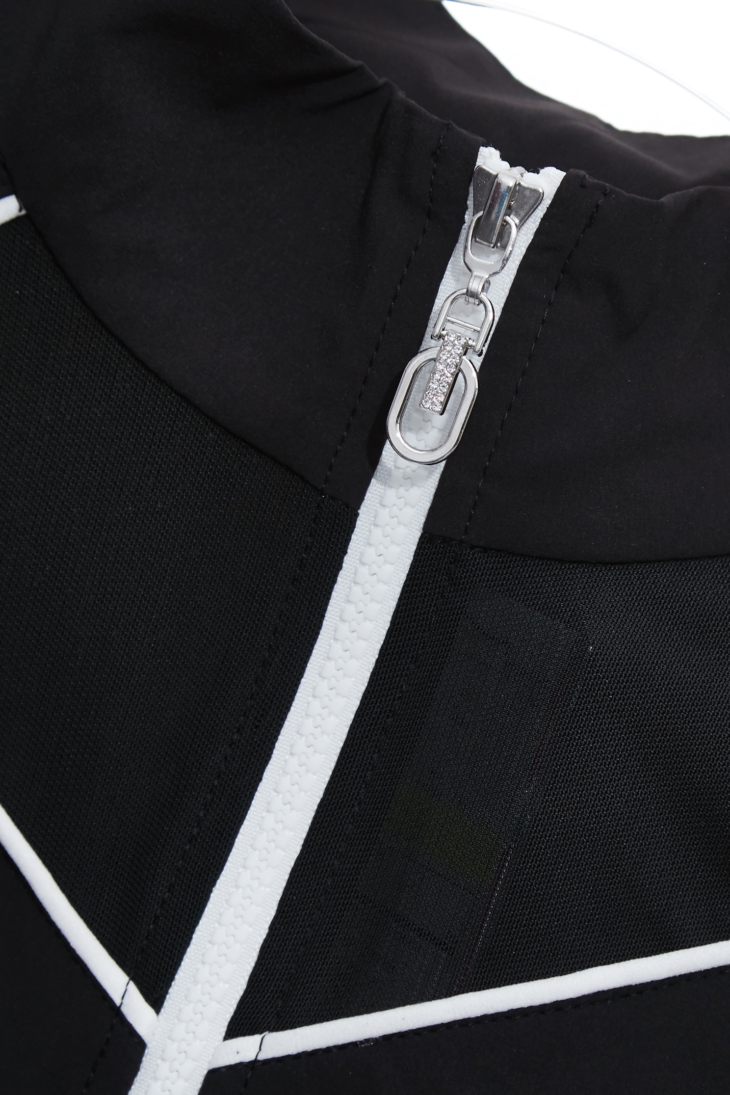 Contrast Trim Detail Collagen JacketContrast Trim Detail Collagen Jacket,Jackets,Outerwear,Season (SS) Look,Mesh fabric,Black outerwear