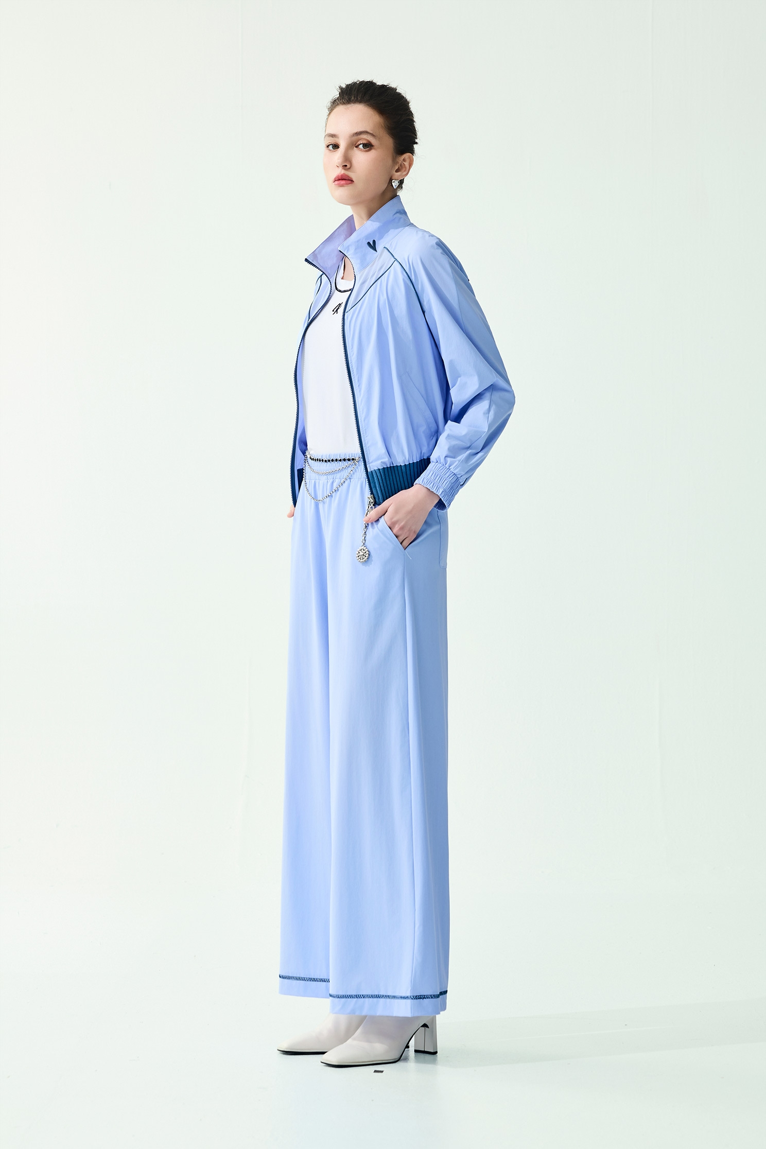 Contrast Trim Detail Collagen JacketContrast Trim Detail Collagen Jacket,Jackets,Outerwear,Season (SS) Look,Mesh fabric