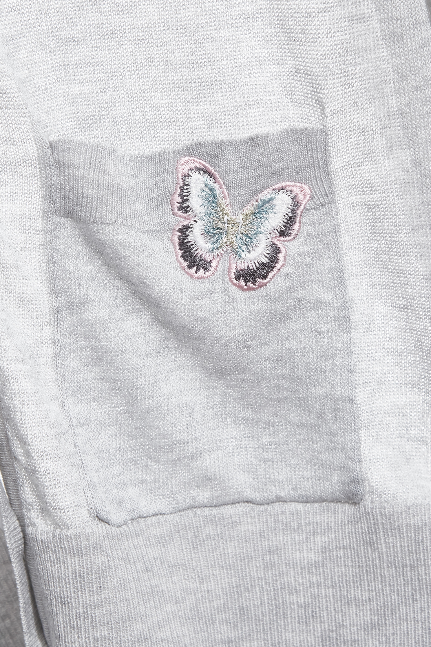 V-neck Butterfly Detail Anti Wrinkle Knit CardiganV-neck Butterfly Detail Anti Wrinkle Knit Cardigan,Jackets,Embroidered,Outerwear,Season (SS) Look,Knitted,Knitted coats