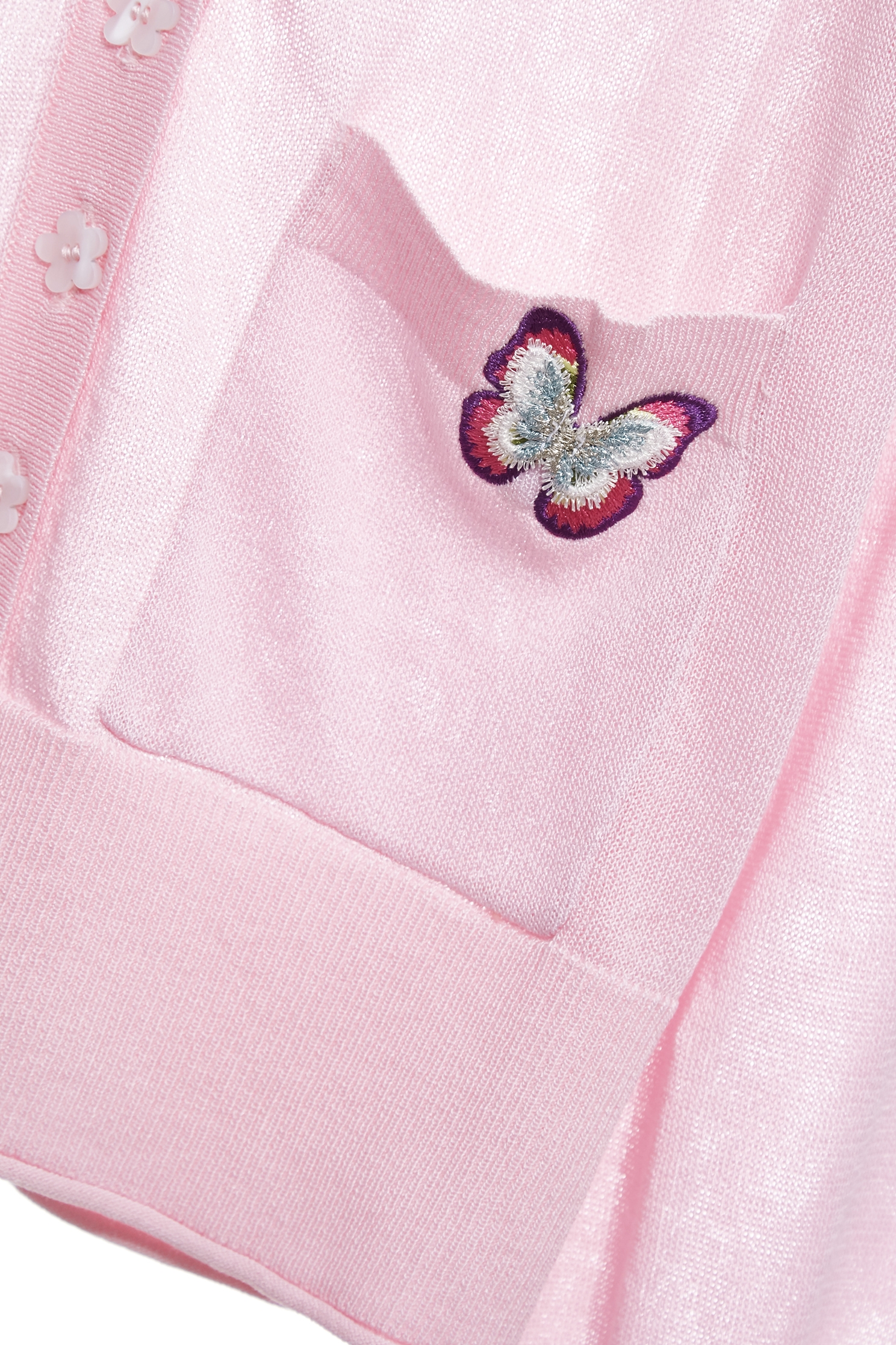 V-neck Butterfly Detail Anti Wrinkle Knit CardiganV-neck Butterfly Detail Anti Wrinkle Knit Cardigan,Jackets,Embroidered,Outerwear,Season (SS) Look,Knitted,Knitted coats