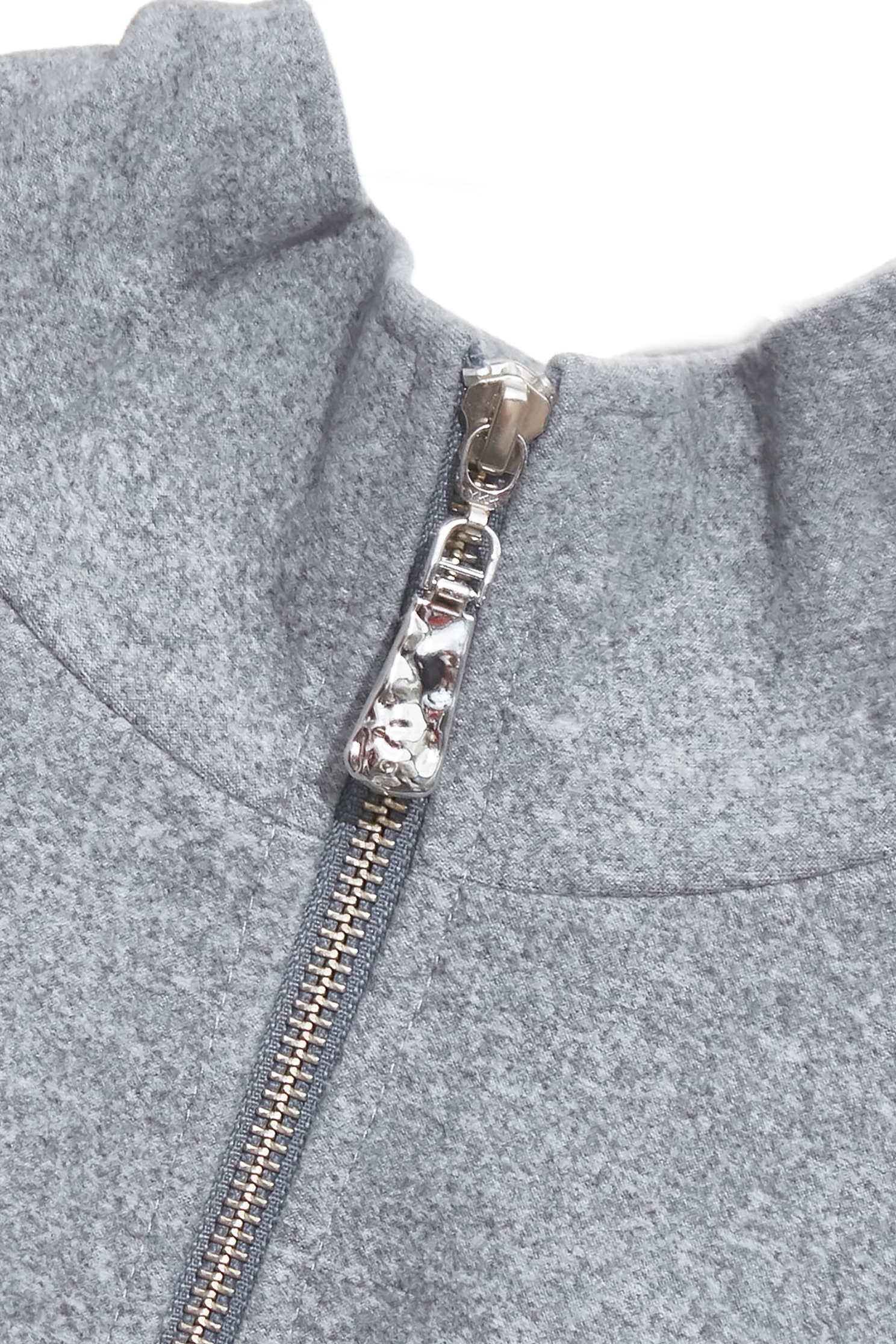 Front Zip Grey JacketFront Zip Grey Jacket,Jackets,Embroidered,Outerwear,Season (SS) Look