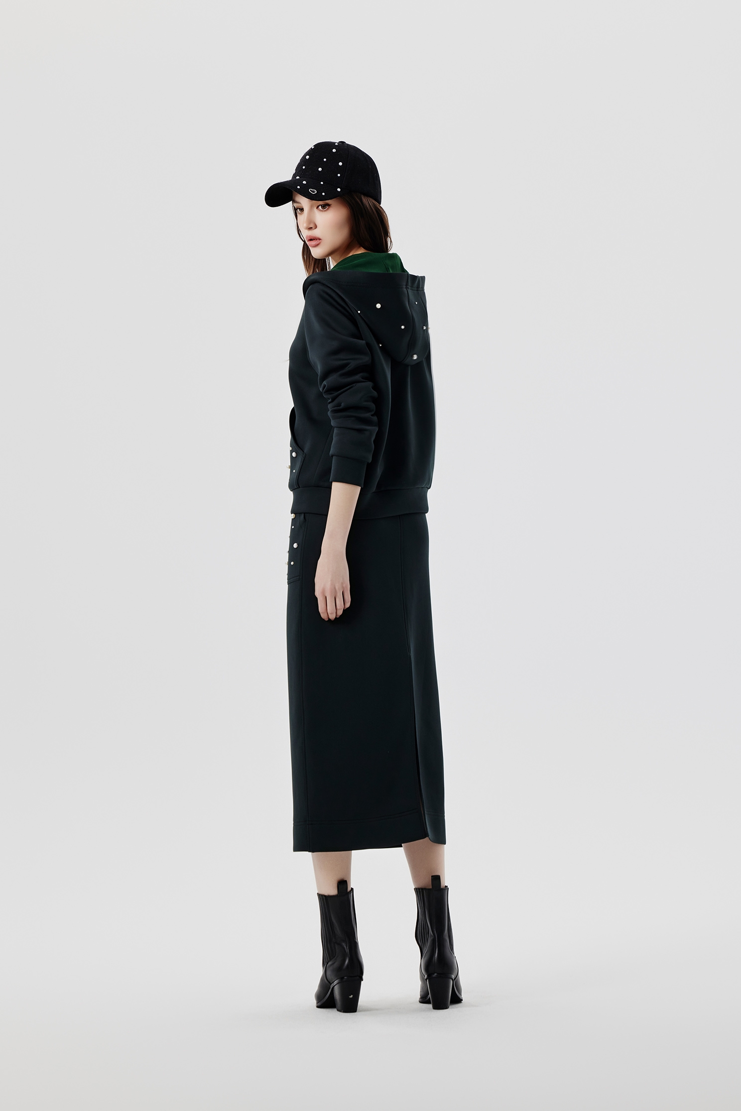 Pearl Detail Hoodie JacketPearl Detail Hoodie Jacket,Jackets,Embroidered,Outerwear,Season (SS) Look,pearl,Hoodie jackets