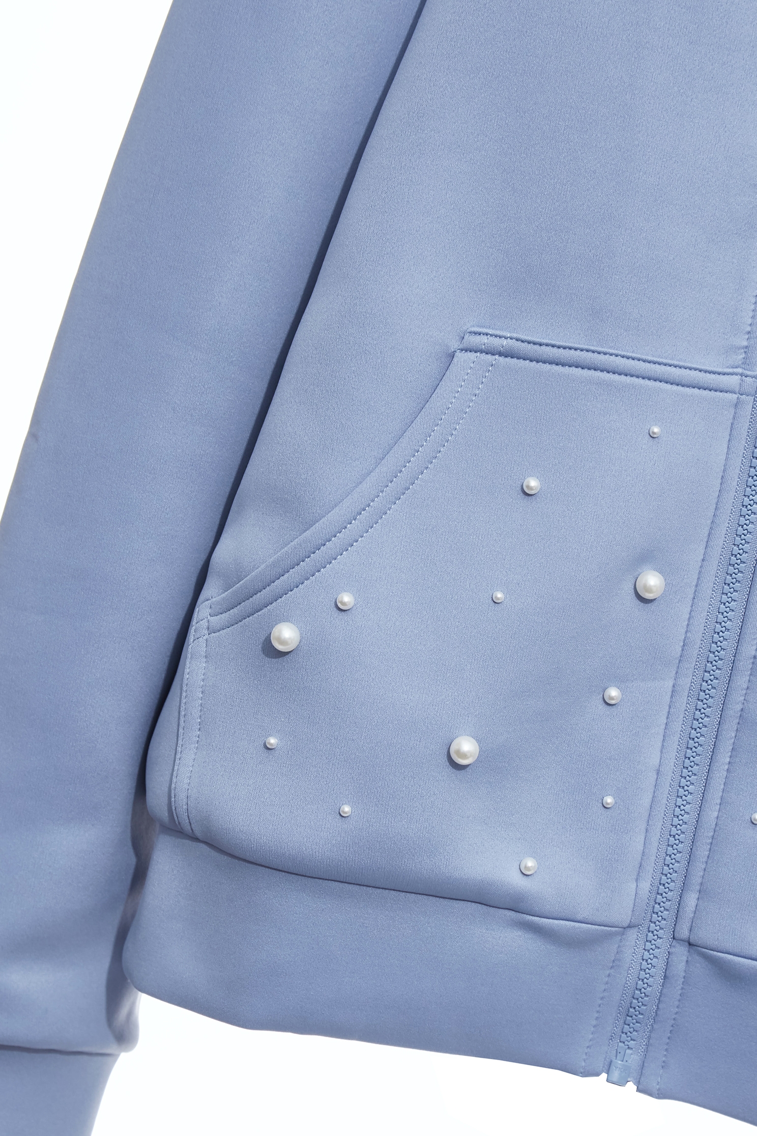 Pearl Detail Hoodie JacketPearl Detail Hoodie Jacket,Jackets,Embroidered,Outerwear,Season (SS) Look,pearl,Hoodie jackets