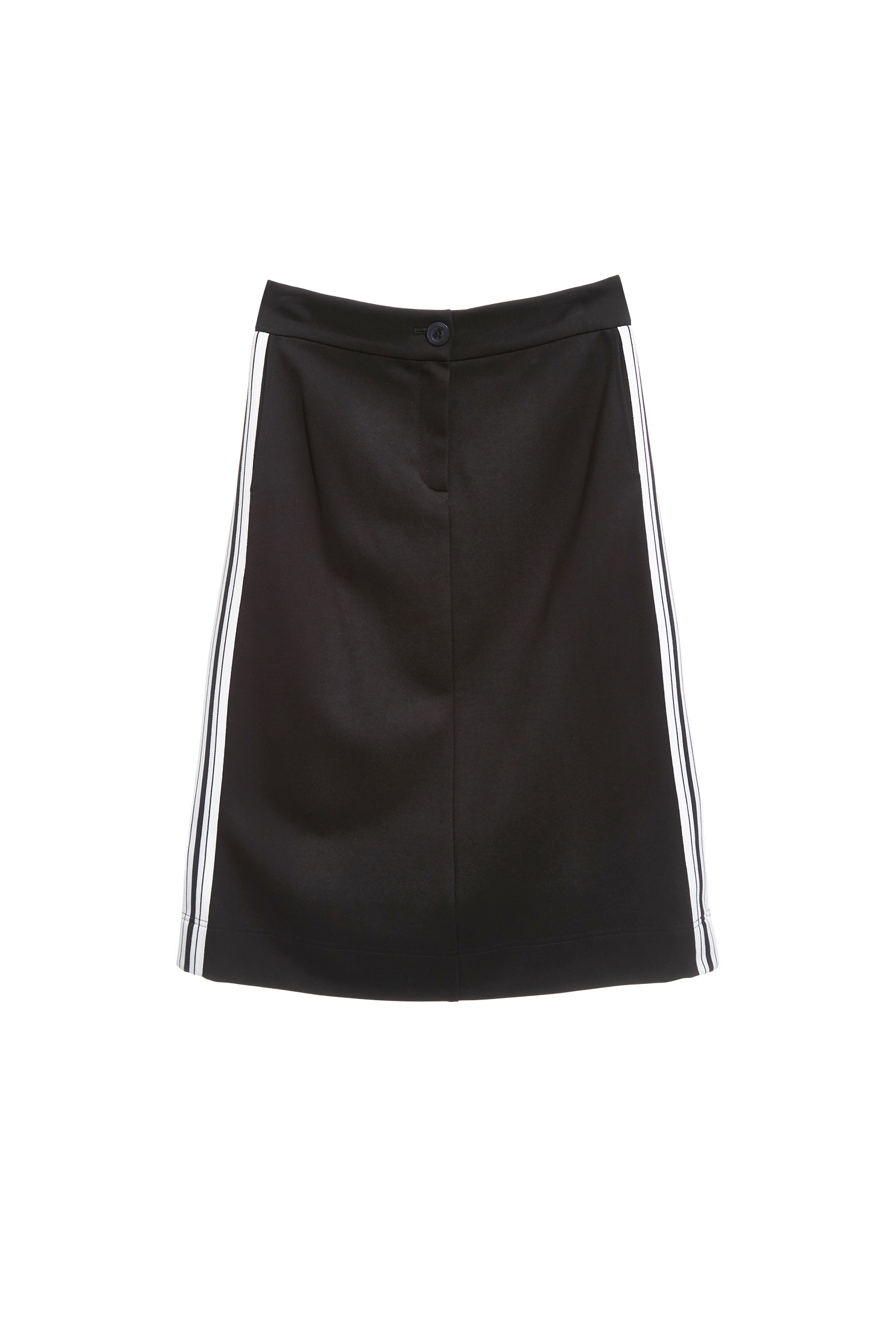 Contrast Trim Detail Sports Style SkirtContrast Trim Detail Sports Style Skirt,Embroidered,Season (AW) Look,Midi skirts,Black skirts