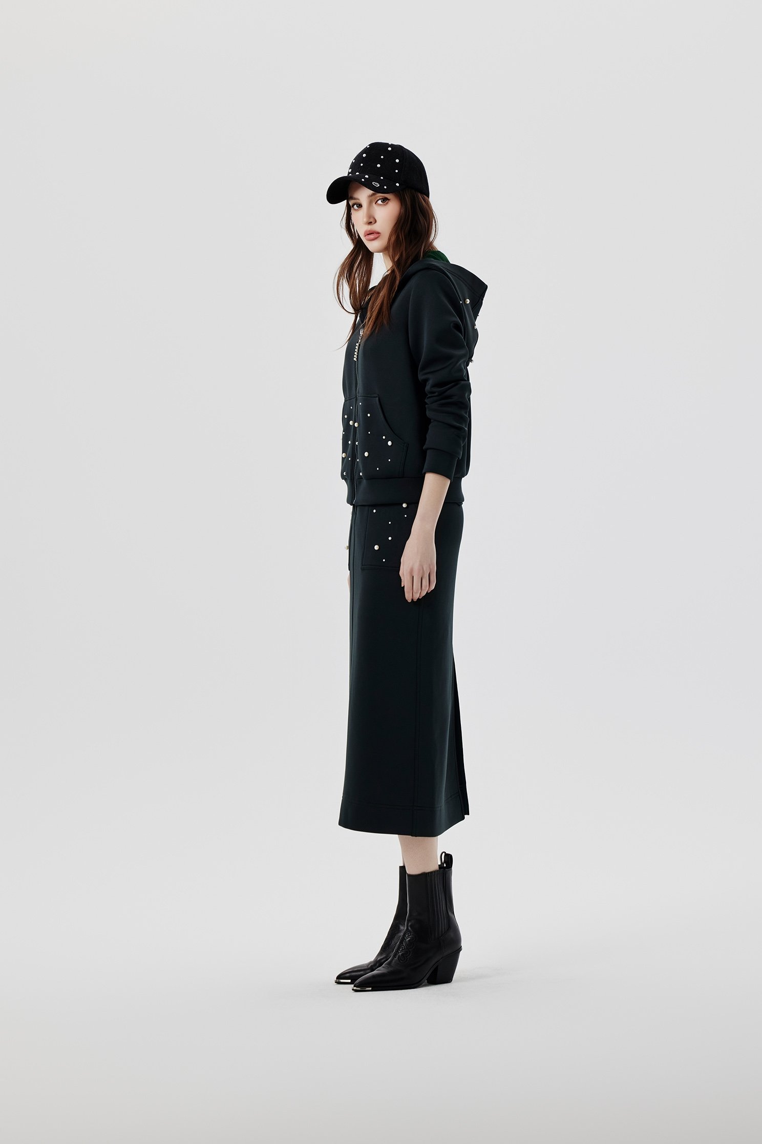 Pearl Detail Maxi SkirtPearl Detail Maxi Skirt,Embroidered,Season (SS) Look,pearl,Midi skirts