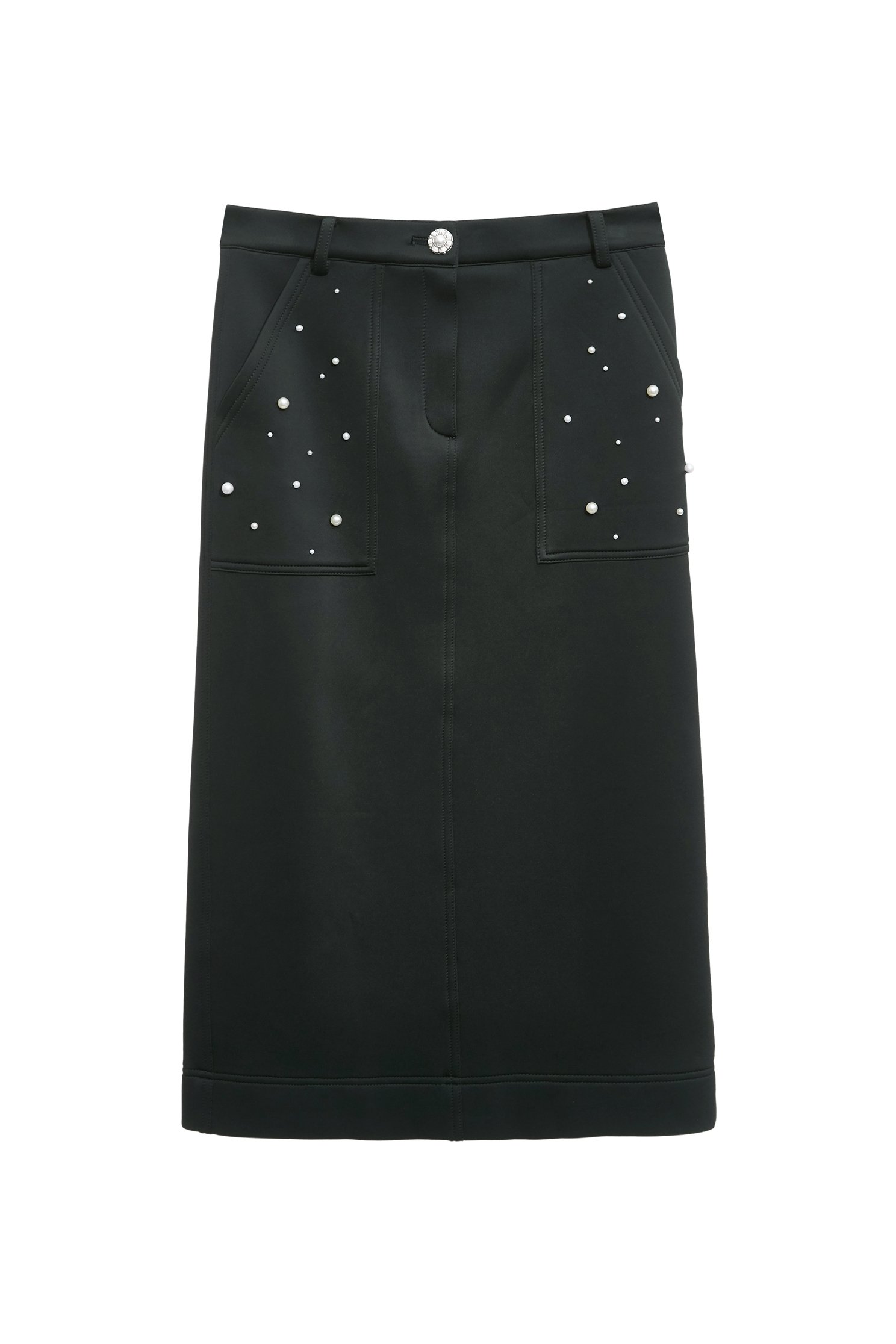 Pearl Detail Maxi SkirtPearl Detail Maxi Skirt,Embroidered,Season (SS) Look,pearl,Midi skirts