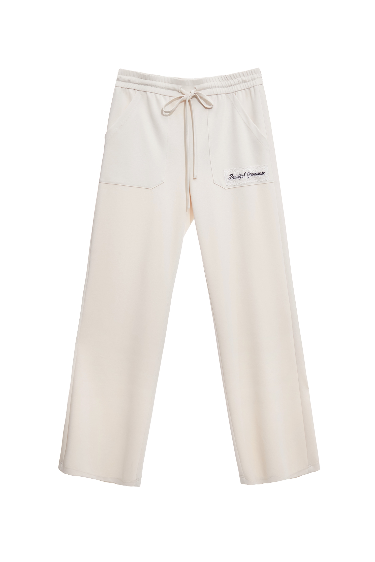 Embroidery Slogan Lace Patch Drawstring PantsEmbroidery Slogan Lace Patch Drawstring Pants,Tops,Embroidered,Culottes,Season (SS) Look,Lace,pants