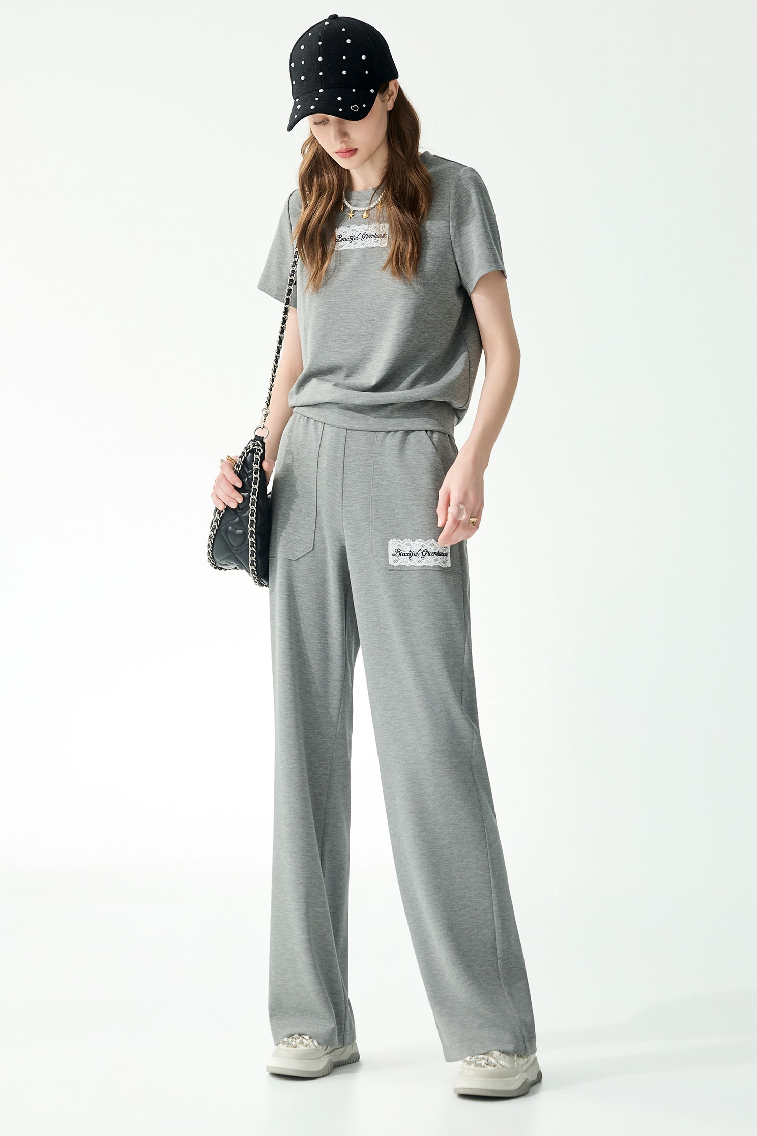 Embroidery Slogan Lace Patch Drawstring PantsEmbroidery Slogan Lace Patch Drawstring Pants,Tops,Embroidered,Culottes,Season (SS) Look,Lace,pants