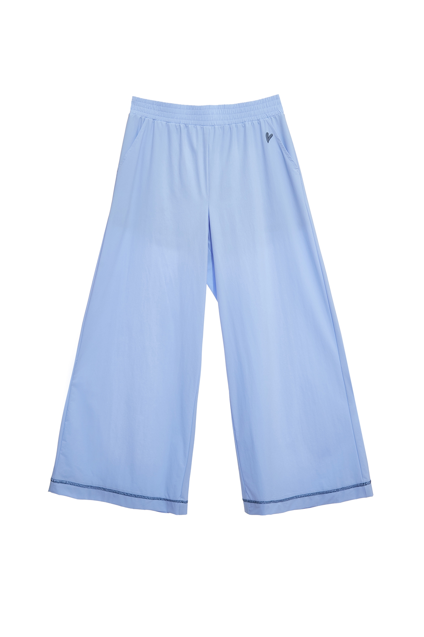 Contrast Stitch Detail Collagen PantsContrast Stitch Detail Collagen Pants,Embroidered,Culottes,Season (SS) Look,pants