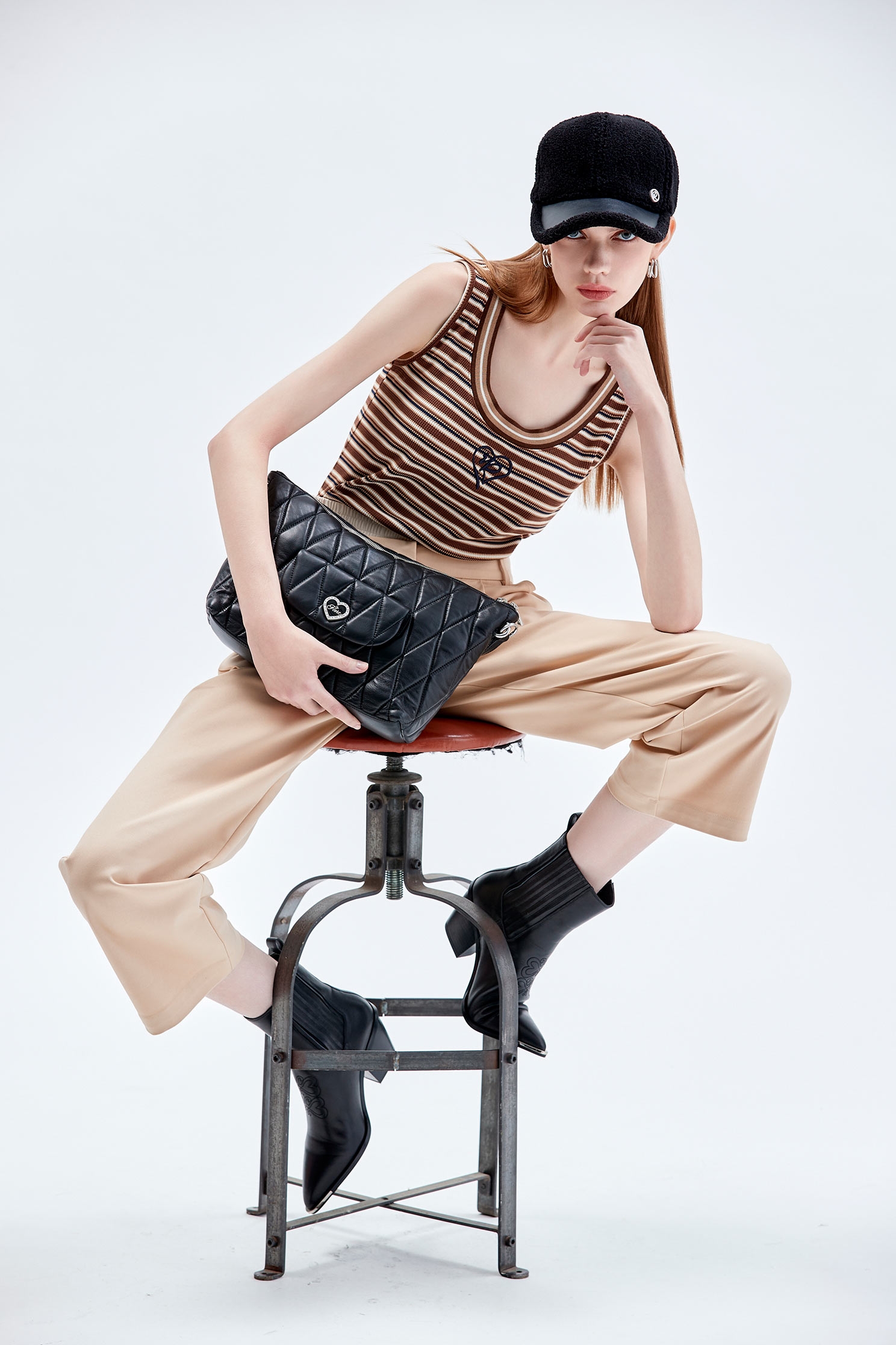 Double Layer Waistband Straight Cut PantsDouble Layer Waistband Straight Cut Pants,Season (AW) Look,Skinny pants,Skinny pants