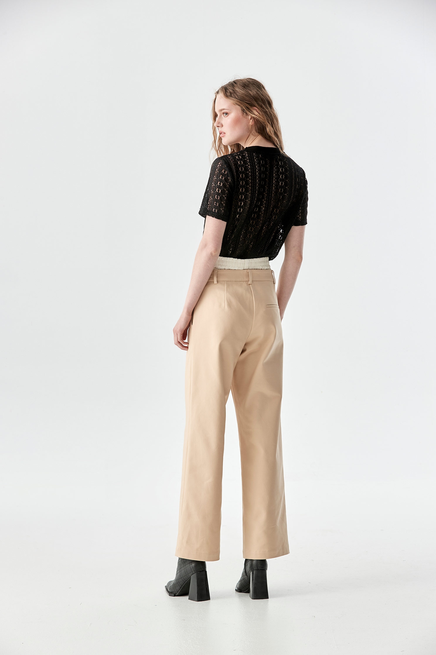 Double Layer Waistband Straight Cut PantsDouble Layer Waistband Straight Cut Pants,Season (AW) Look,Skinny pants,Skinny pants
