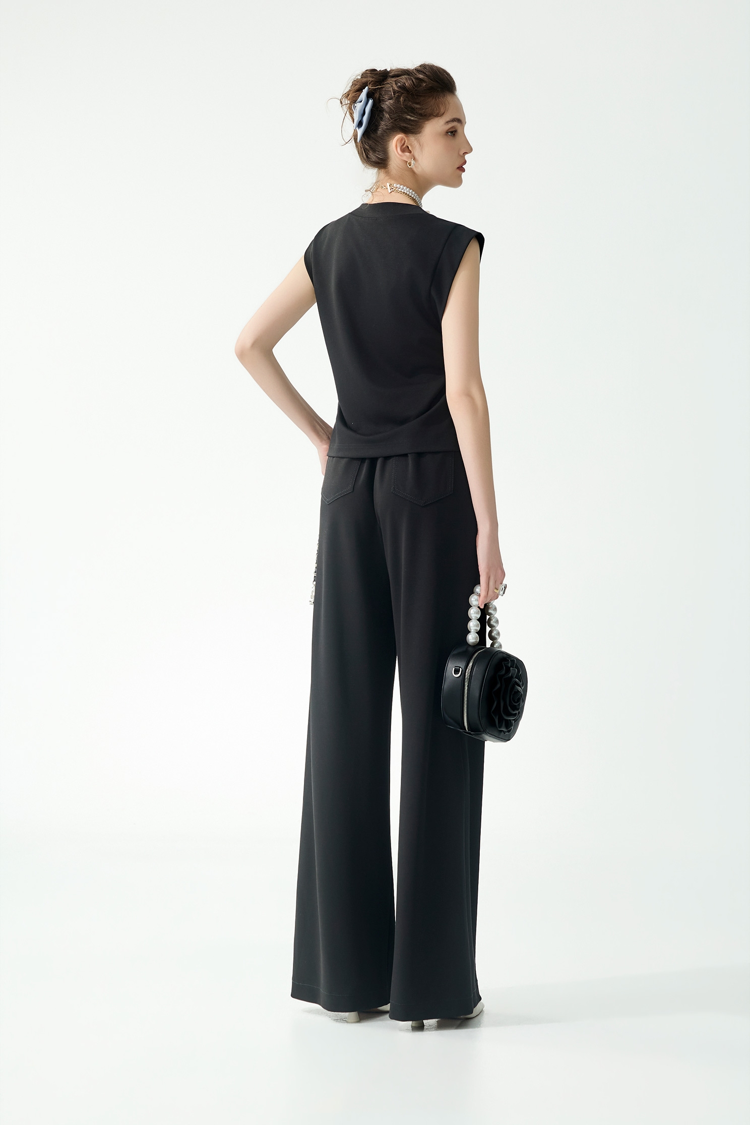 Minimalist Wide Leg PantsMinimalist Wide Leg Pants,Culottes,Season (SS) Look,pants,Black pants