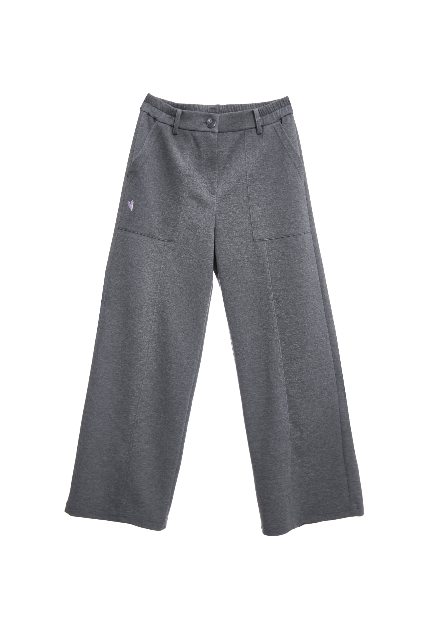 Straight Cut Casual PantsStraight Cut Casual Pants,Embroidered,Culottes,Season (SS) Look,pants,Black pants