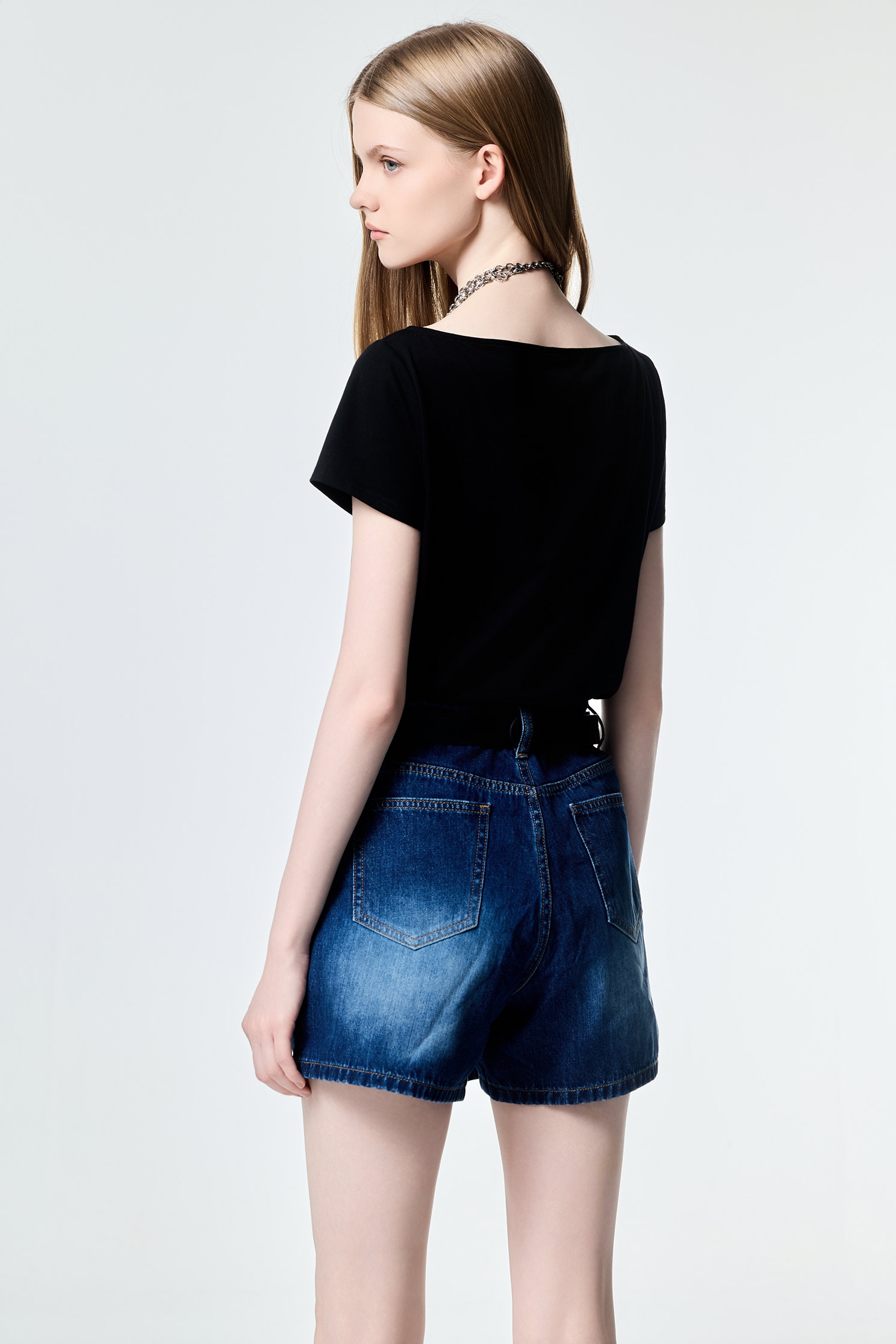 Faded Wash Denim SkortsFaded Wash Denim Skorts,Denim,Season (SS) Look,Denim,Denim shorts,Jeans,Shorts,Valentine,Skorts