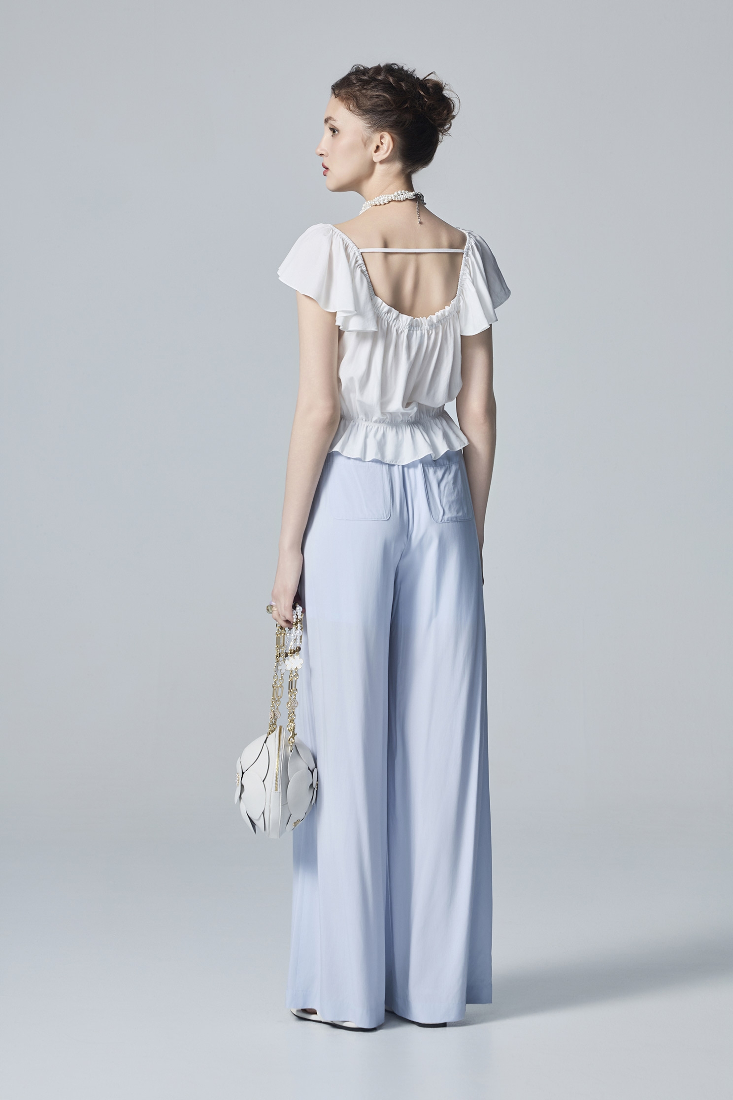 Light Blue Casual Wide Leg PantsLight Blue Casual Wide Leg Pants,Culottes,Season (SS) Look,pants