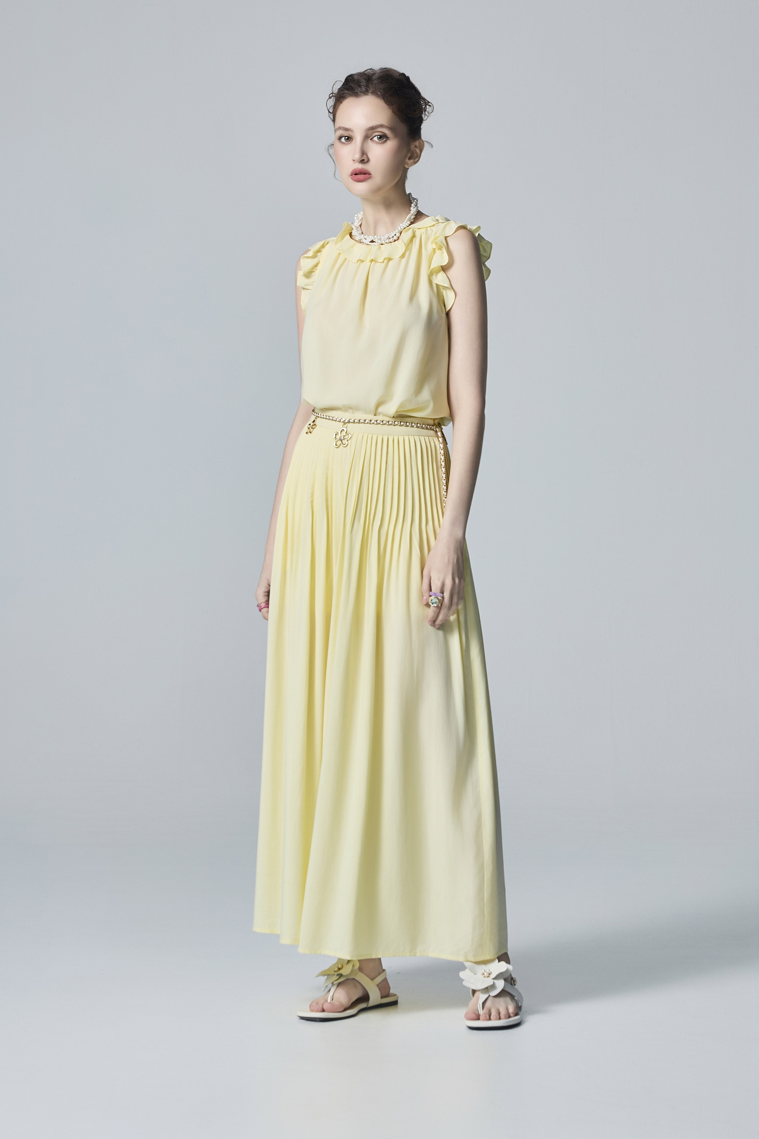 Pintuck Detail Wide Leg PantsPintuck Detail Wide Leg Pants,Culottes,Season (SS) Look,pants