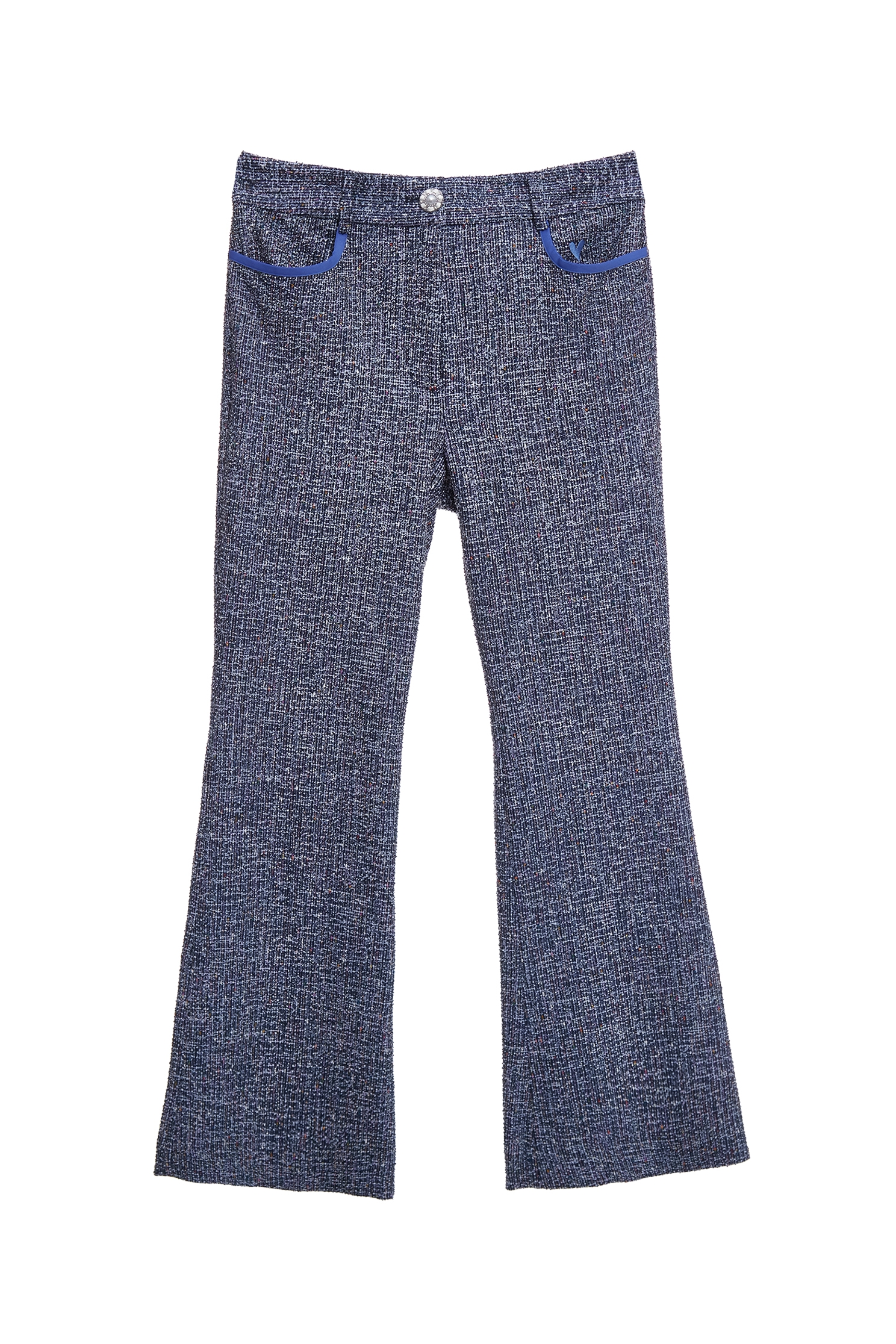 Tweed boot Leg PantsTweed boot Leg Pants,Embroidered,Bell-bottoms,co-ord sets,Season (AW) Look,Bell-bottoms,Pants