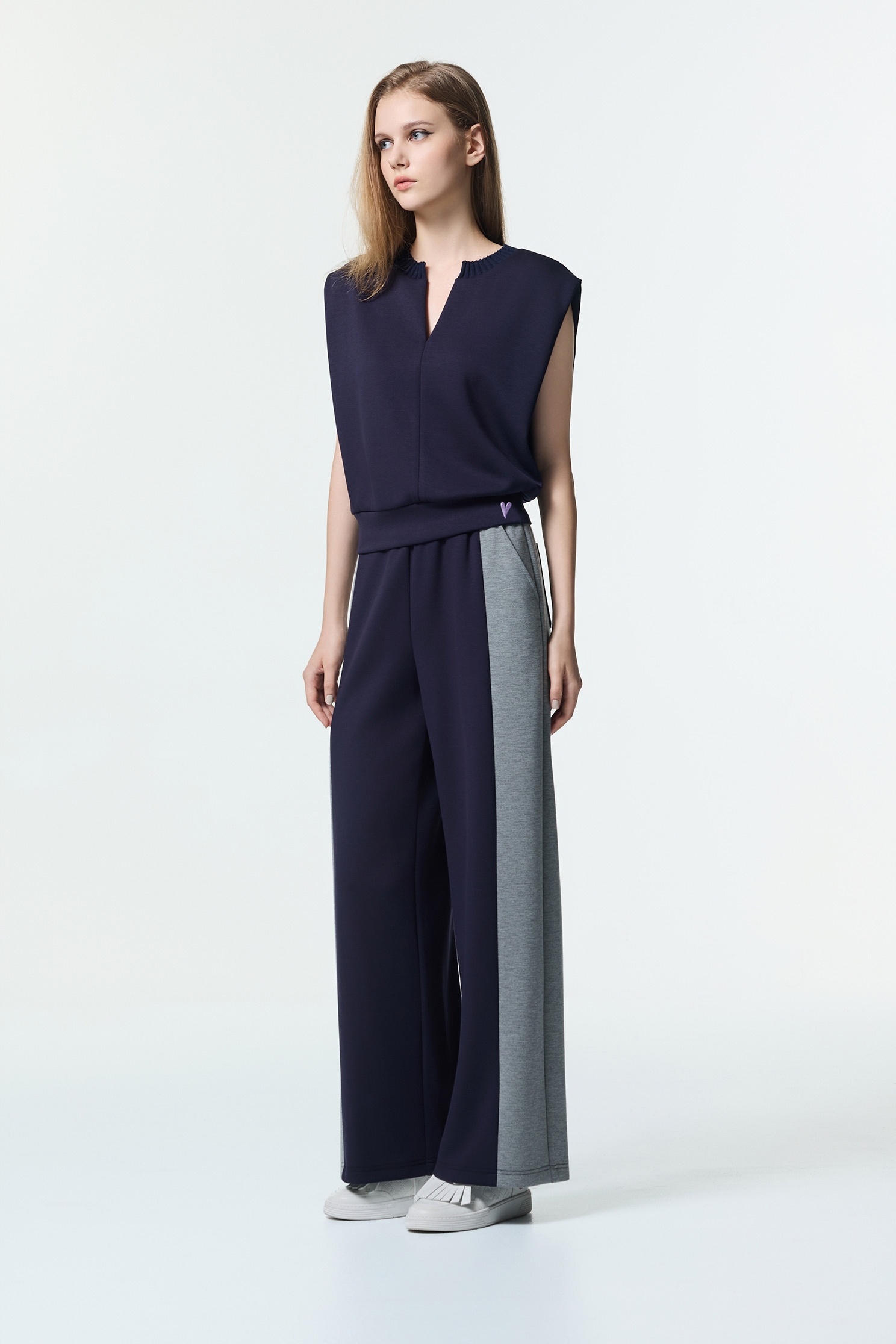 Contrast Trim Colour Wide Leg PantsContrast Trim Colour Wide Leg Pants,Embroidered,Culottes,co-ord sets,Season (AW) Look,Culottes