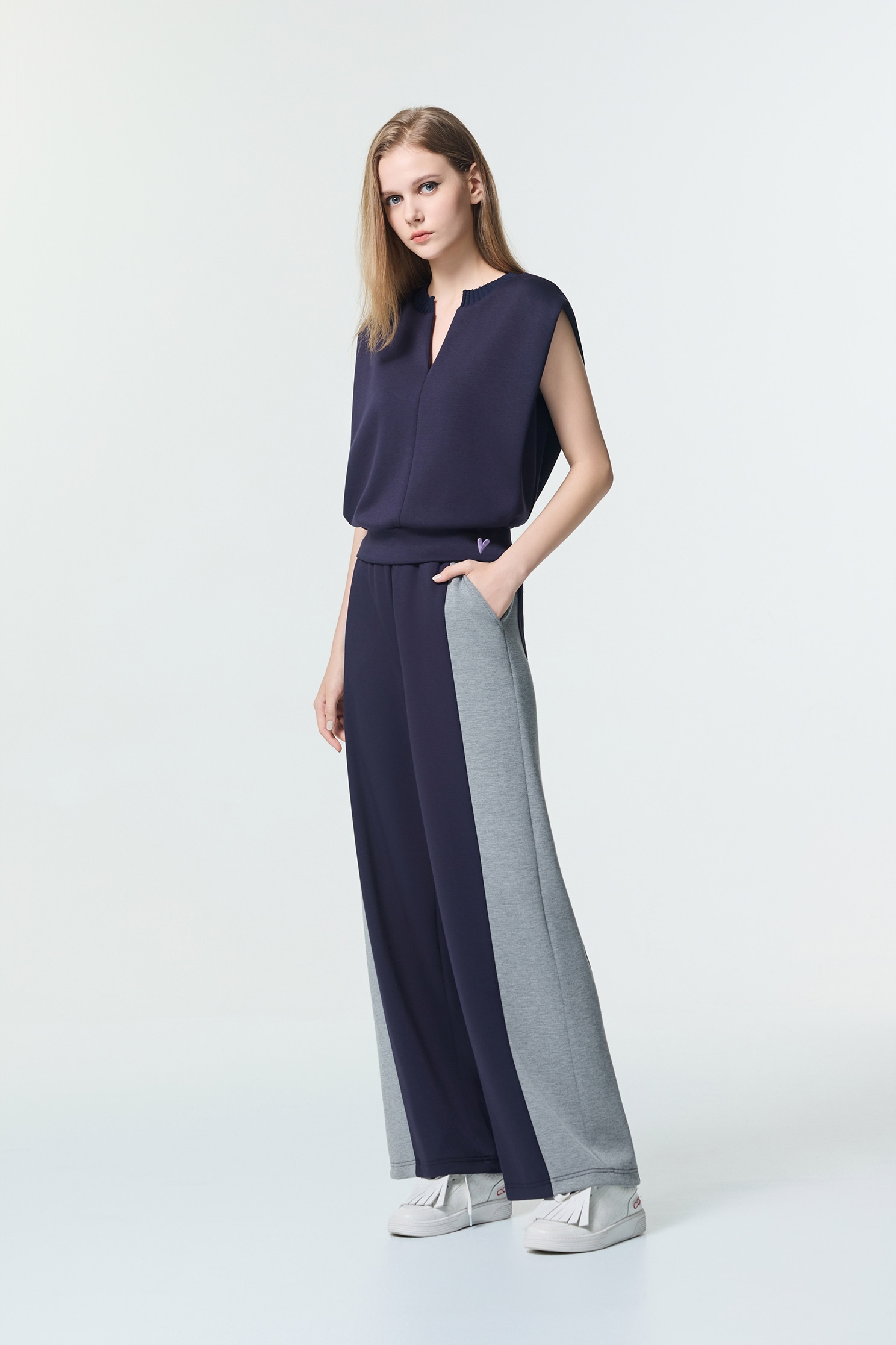 Contrast Trim Colour Wide Leg PantsContrast Trim Colour Wide Leg Pants,Embroidered,Culottes,co-ord sets,Season (AW) Look,Culottes