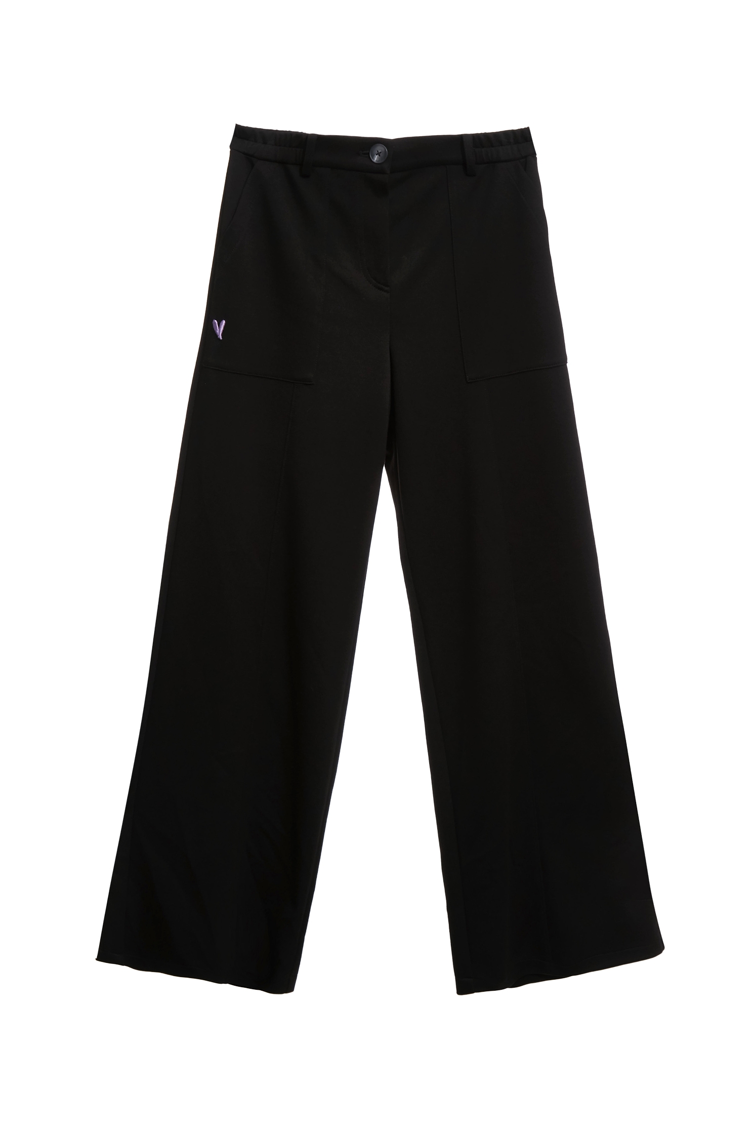 Wide Leg Black Casual PantsWide Leg Black Casual Pants,Embroidered,Culottes,co-ord sets,Season (AW) Look,Culottes,upperclass