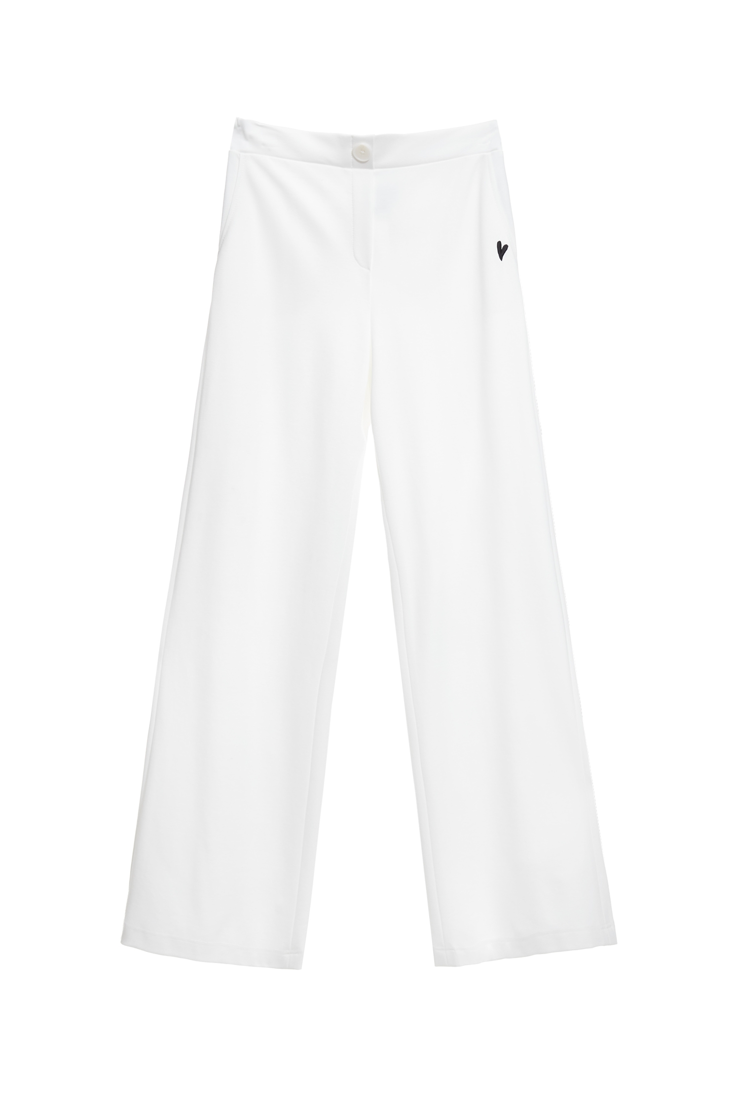 Casual Wide Leg PantsCasual Wide Leg Pants,Embroidered,Culottes,White pants,Season (AW) Look,pants