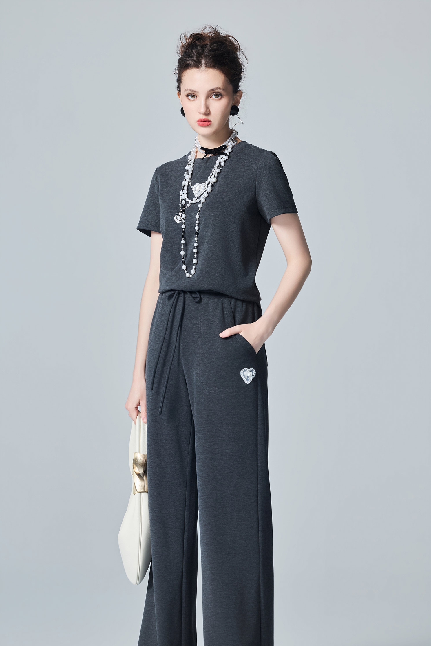 Casual Wide Leg PantsCasual Wide Leg Pants,Culottes,Season (AW) Look,Lace,pants